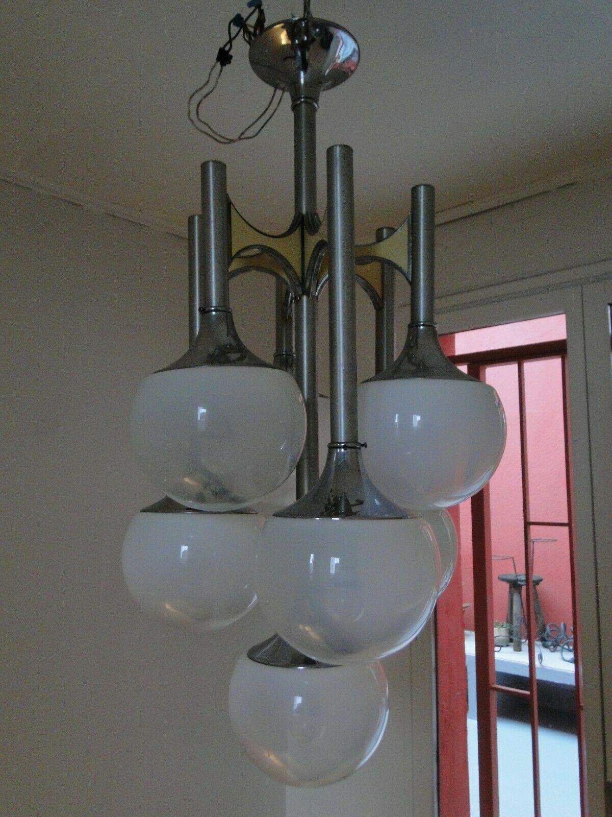 Sciolari Suspension Italy Lamp Pendant 7 Lights For Sale 1