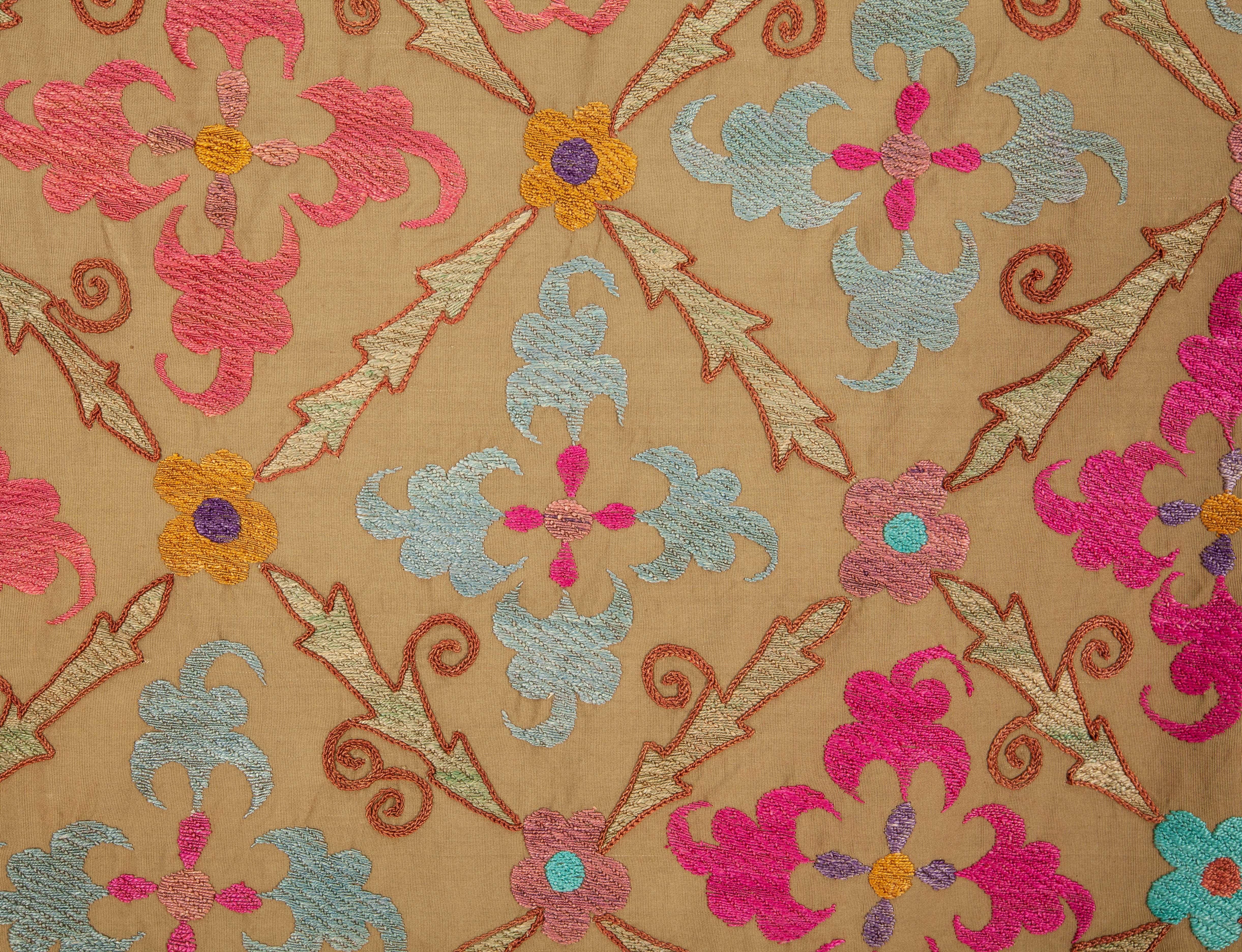 Embroidered Vintage Suzani from Bukhara Uzbekistan, 1960s-1970s