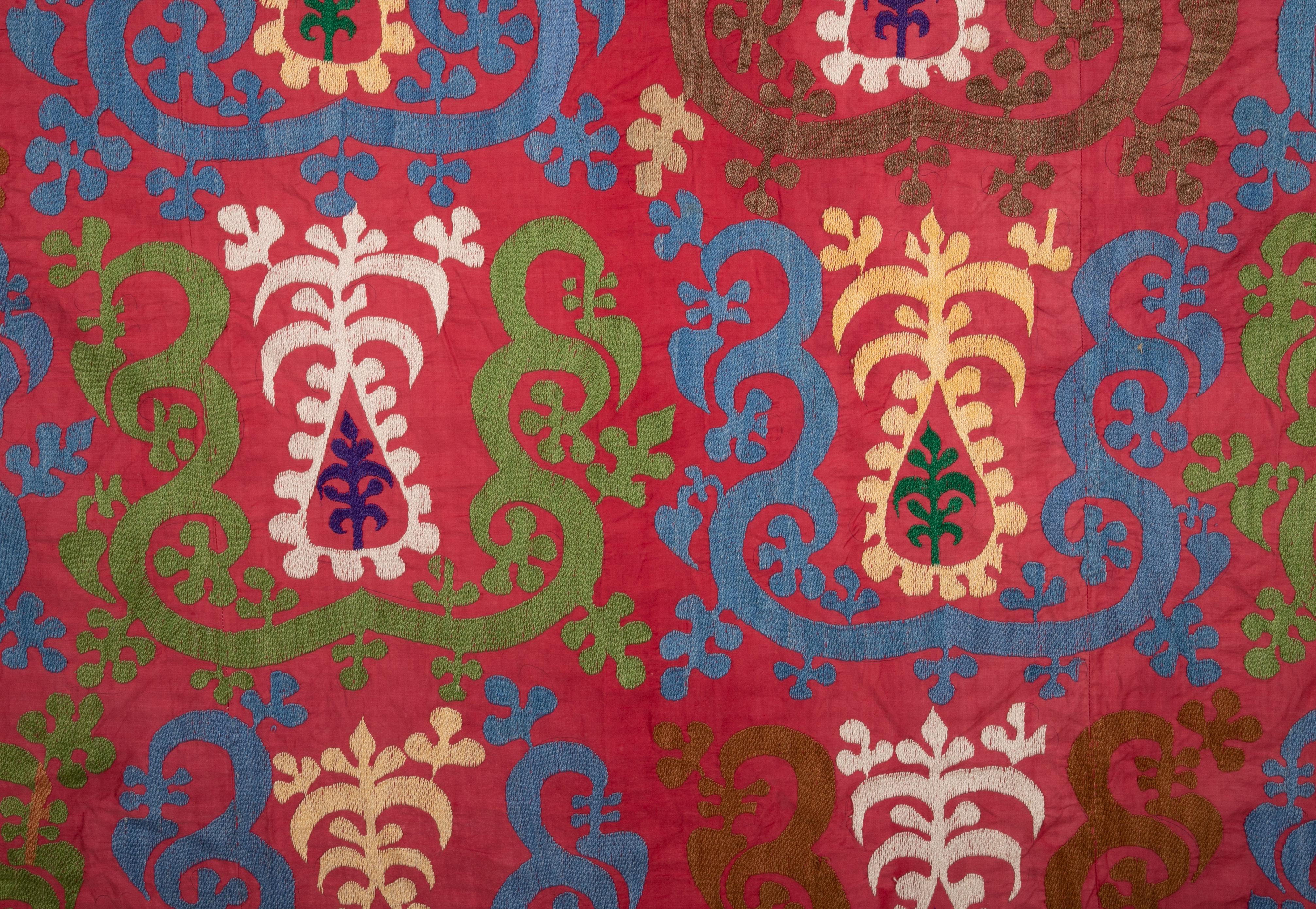 Embroidered Vintage Suzani from Samarkand, Uzbekistan, 1970s For Sale
