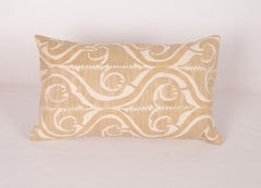 Vintage Suzani Lumbar Pillow Case, Mid 20th C.