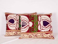 Fundas de almohada Suzani Vintage, Fundas de cojín, Mediados del siglo XX