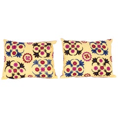 Vintage Suzani Pillow Cases, Mid-20th Century Vintage Suzani Pillow Cases, Mid-20th Century