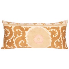 Vintage Suzani Pillow Fashioned from a Mid-20th Century Samarkand Suzani