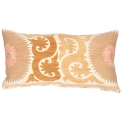 Vintage Suzani Pillow Fashioned from a Mid-20th Century Samarkand Suzani