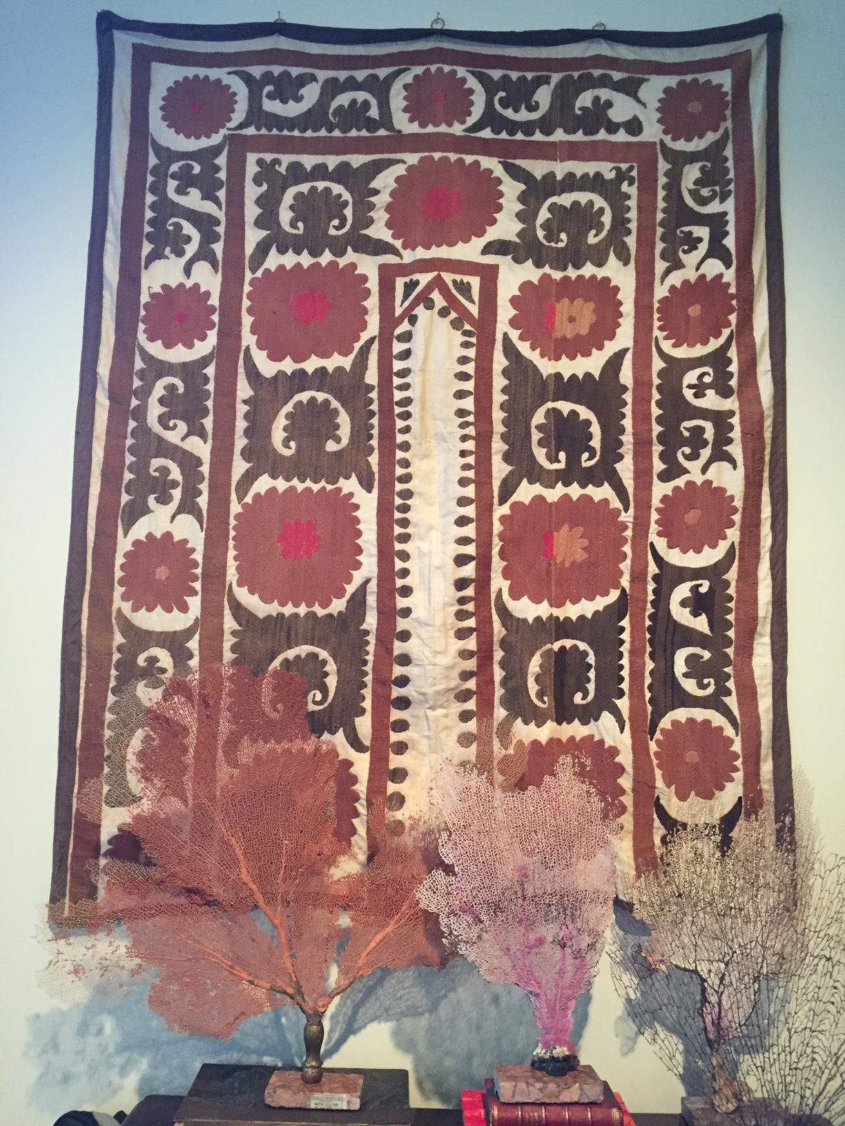 Vintage Suzani Uzbek Textile Wall Hanging 1