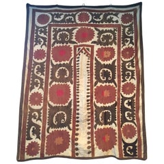 Vintage Suzani Uzbek Textile Wall Hanging