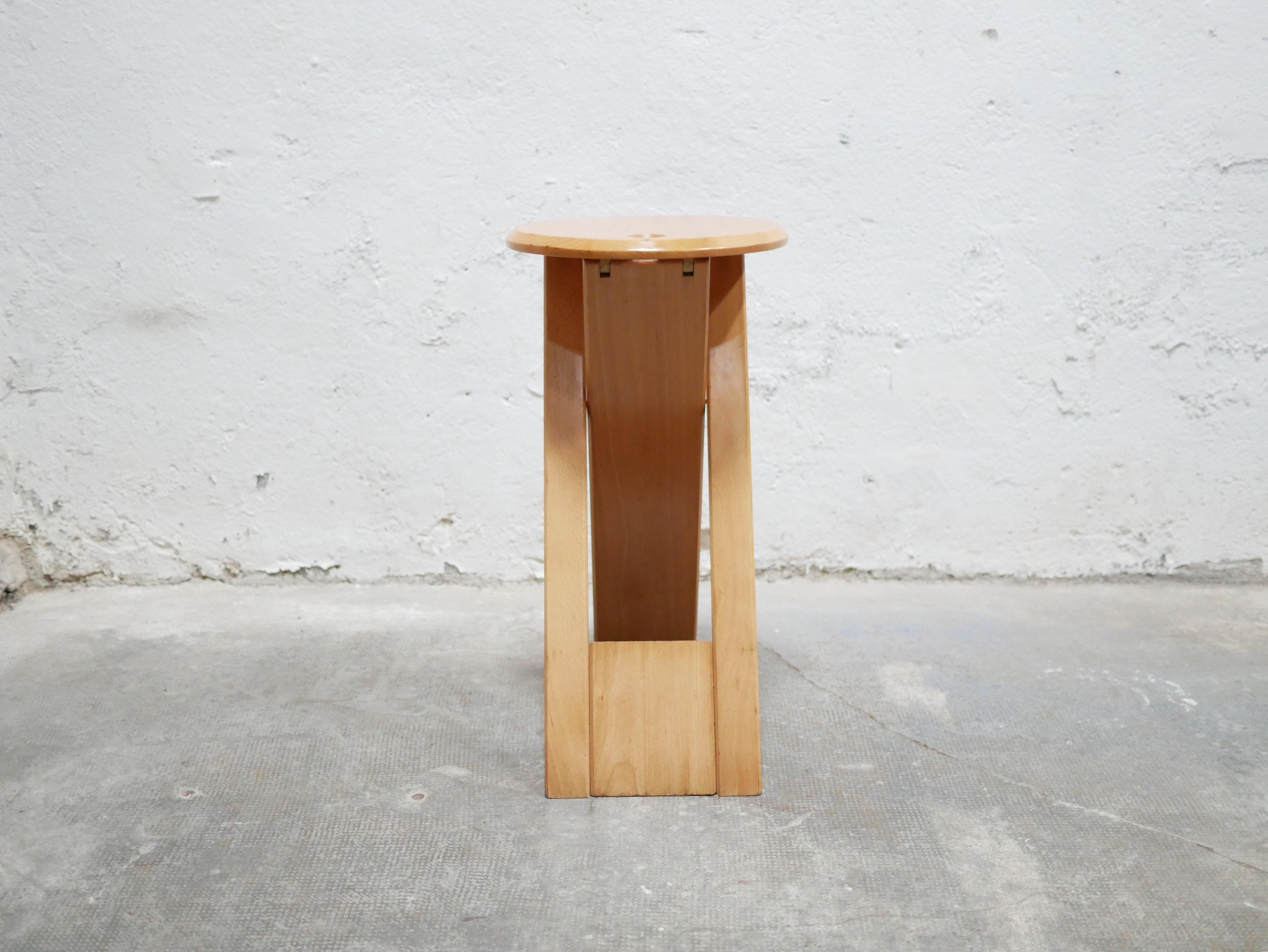 Wood Vintage Suzy folding high stool by Adrian Reed for Princes Design Works For Sale