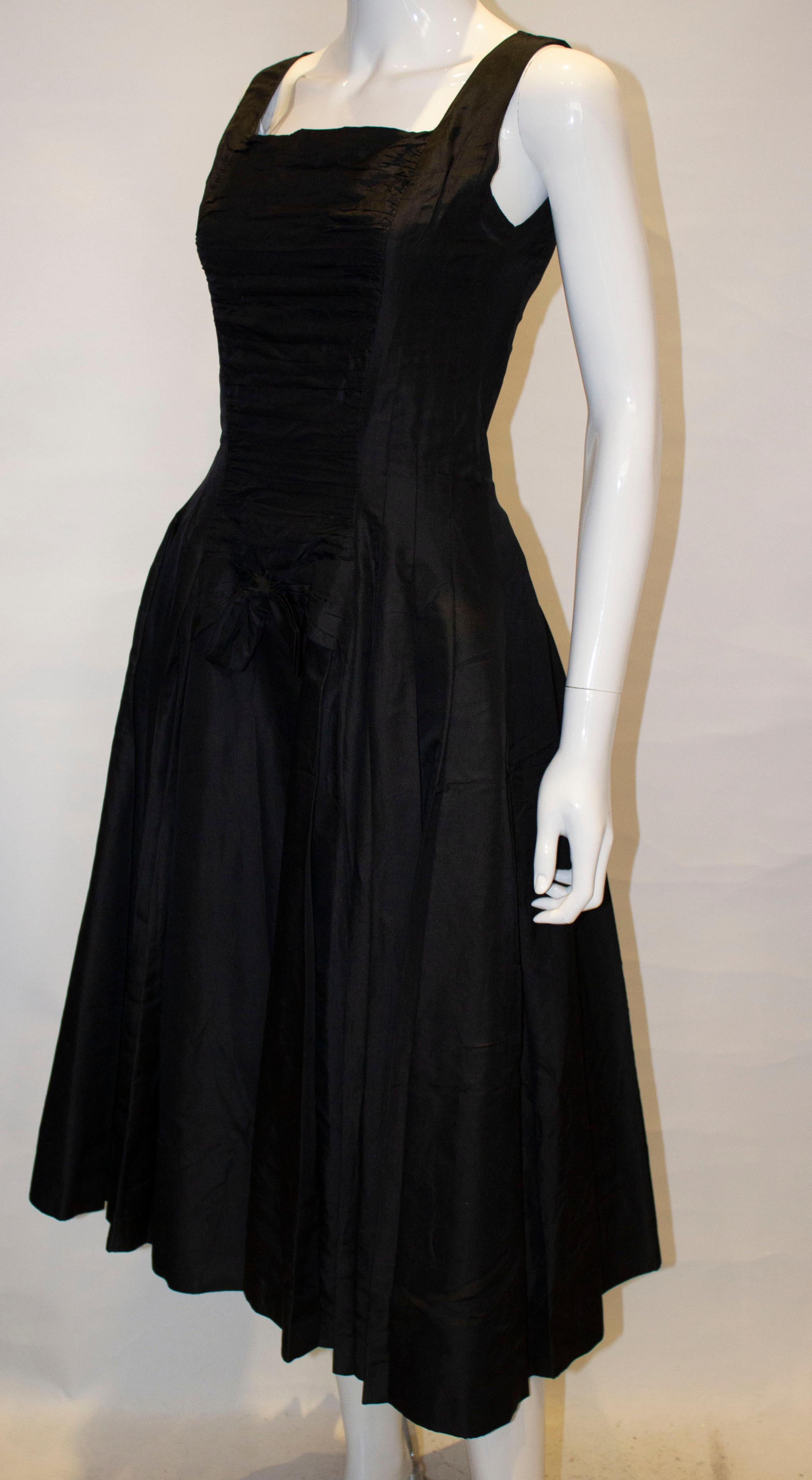 Vintage Suzy Perette Black Cocktail Dress In Good Condition In London, GB