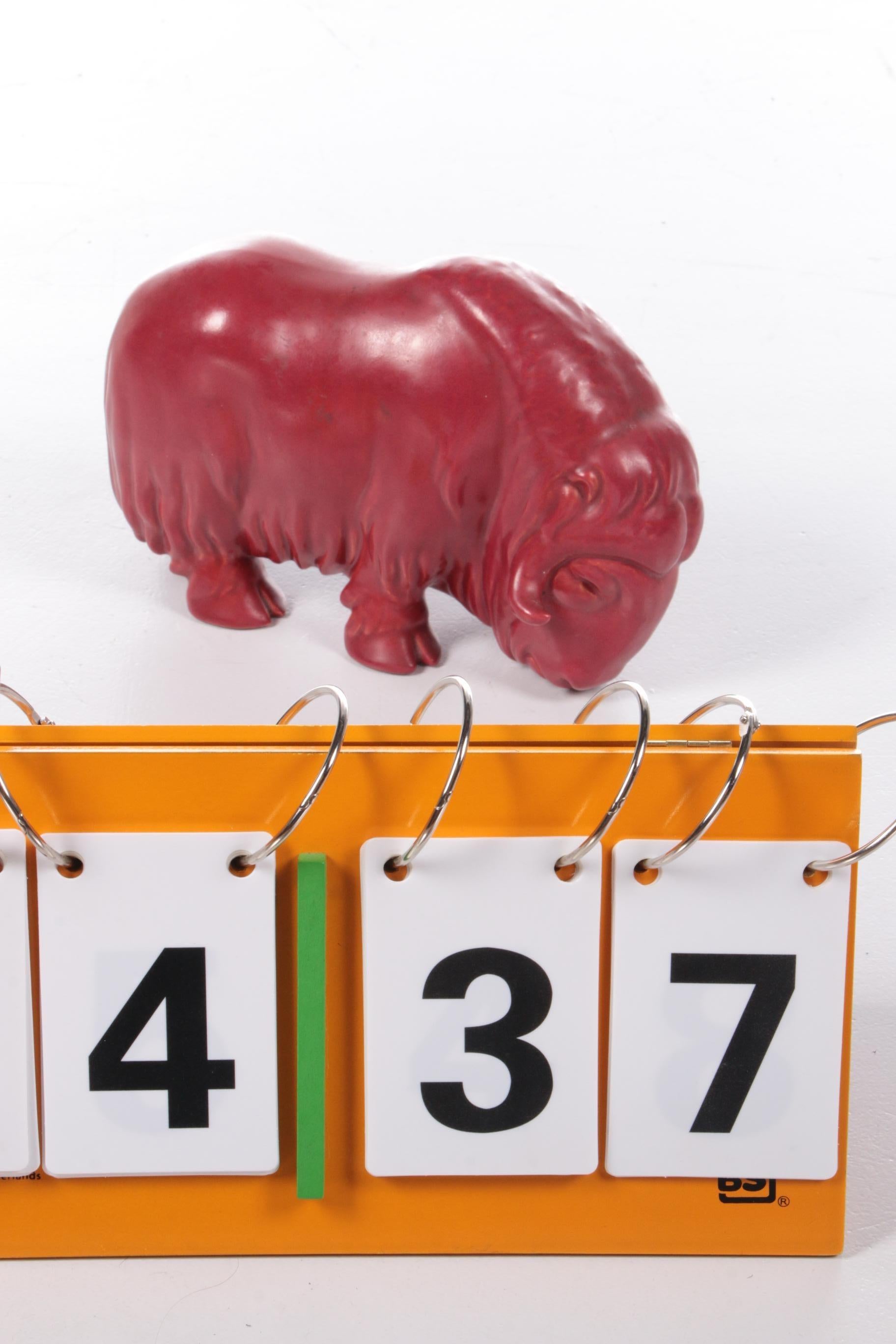 20th Century Vintage S.V. Lindhart Ceramic Bull Made Denmark