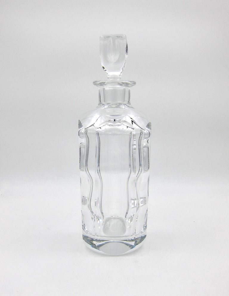 Vintage Sven Palmqvist Orrefors Heavy Cut Crystal Decanter at 1stDibs