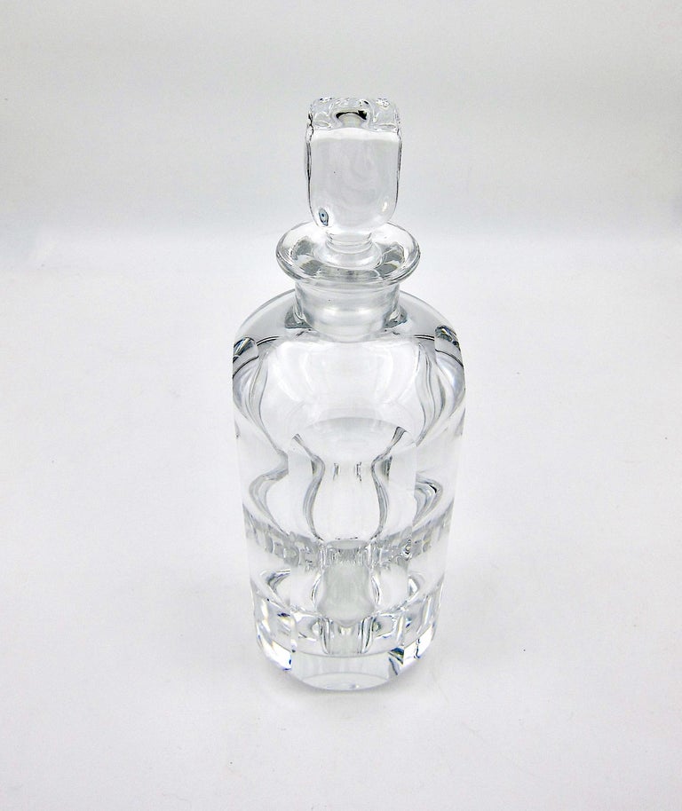 Vintage Sven Palmqvist Orrefors Heavy Cut Crystal Decanter at 1stDibs