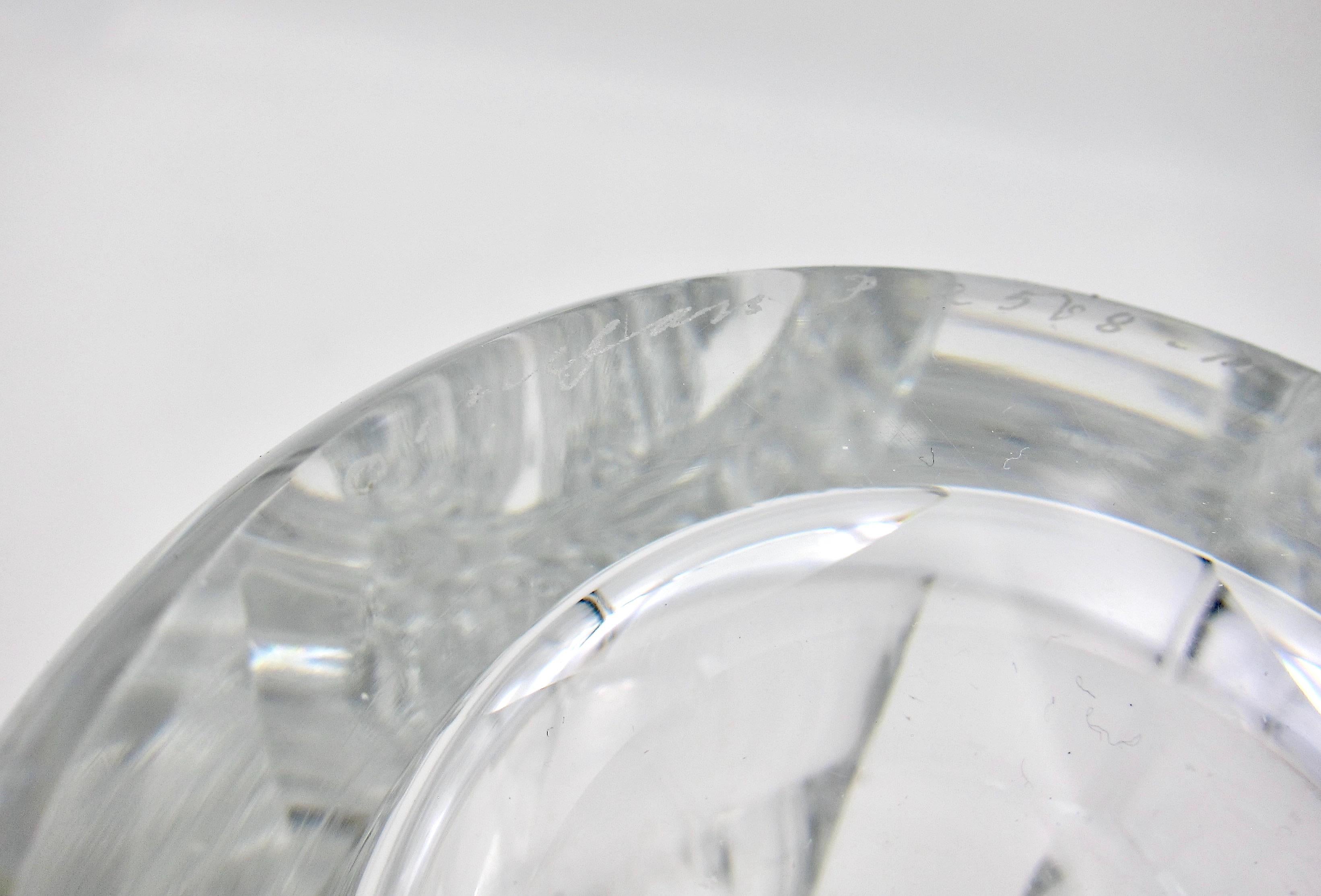 Vintage Sven Palmqvist Orrefors Heavy Cut Crystal Decanter In Good Condition In Los Angeles, CA