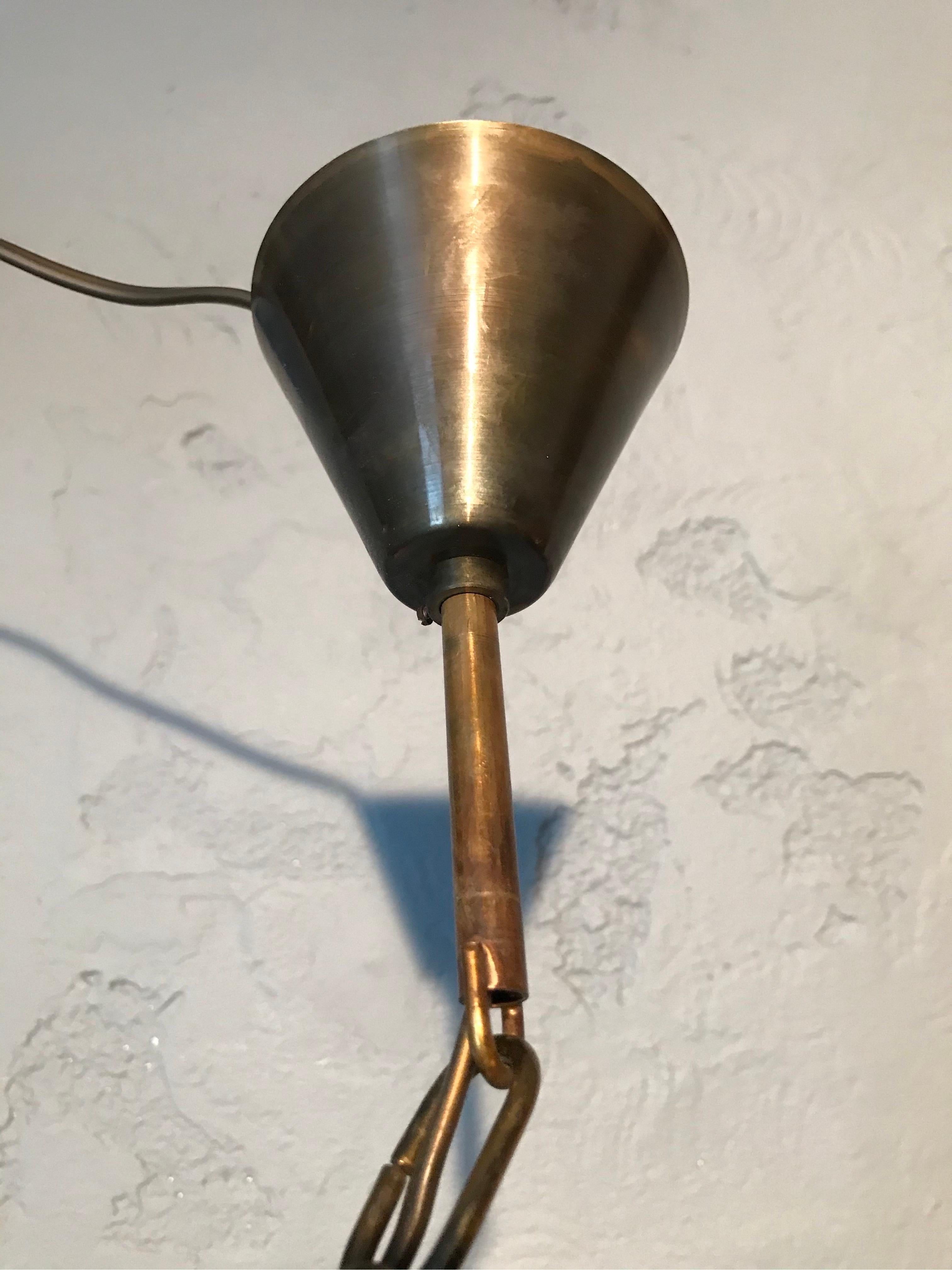 Vintage Svend Aage Holm Sørensen Chandelier Pendant Lamp In Good Condition For Sale In Søborg, DK