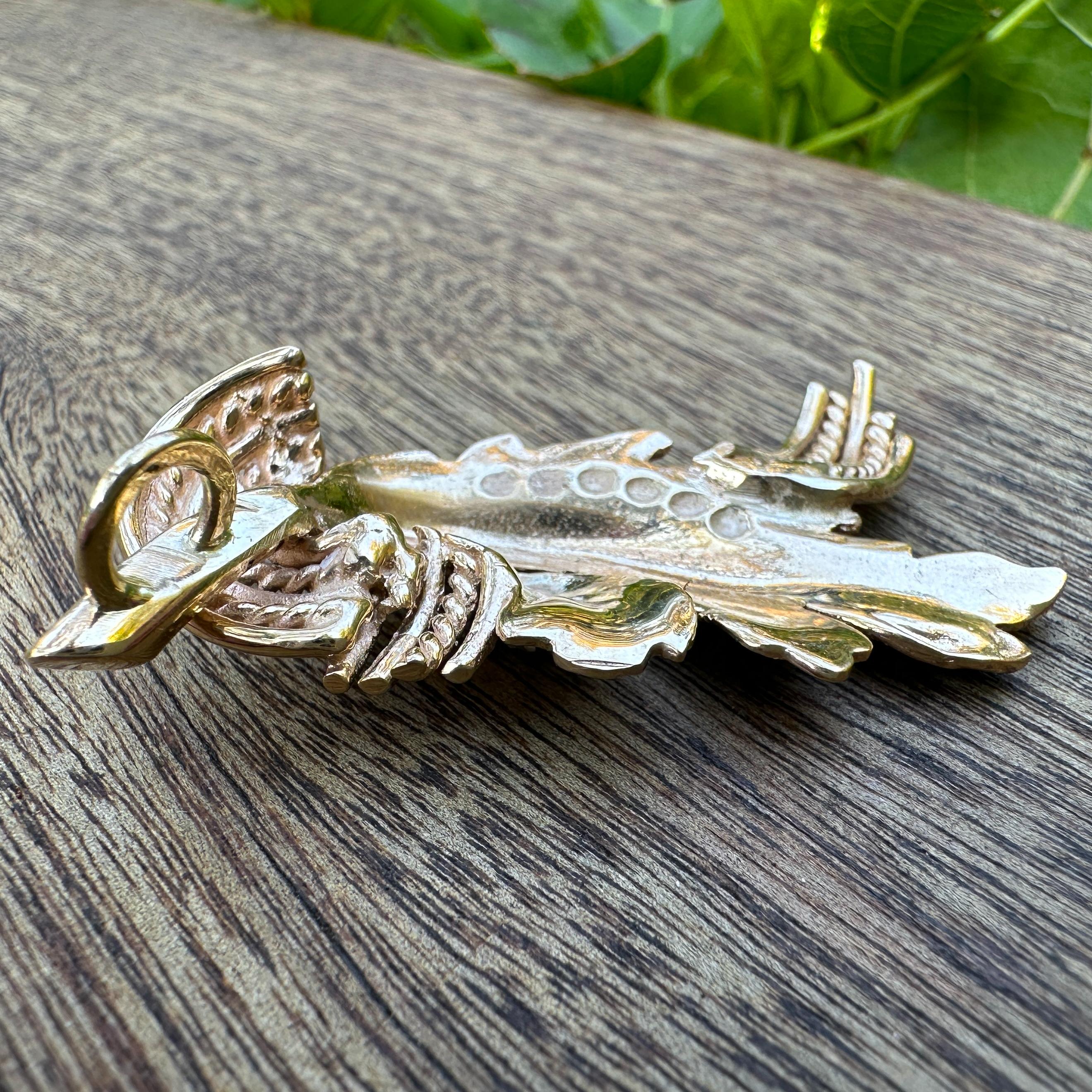 Vintage Swag Pendant in Yellow Gold & Diamonds with 18