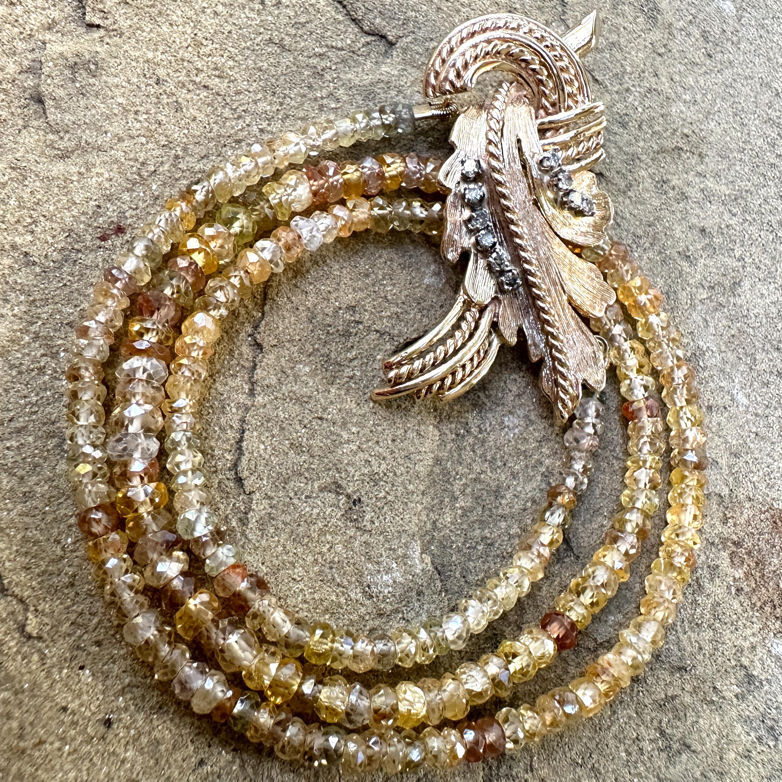 Vintage Swag Pendant in Yellow Gold & Diamonds with 18