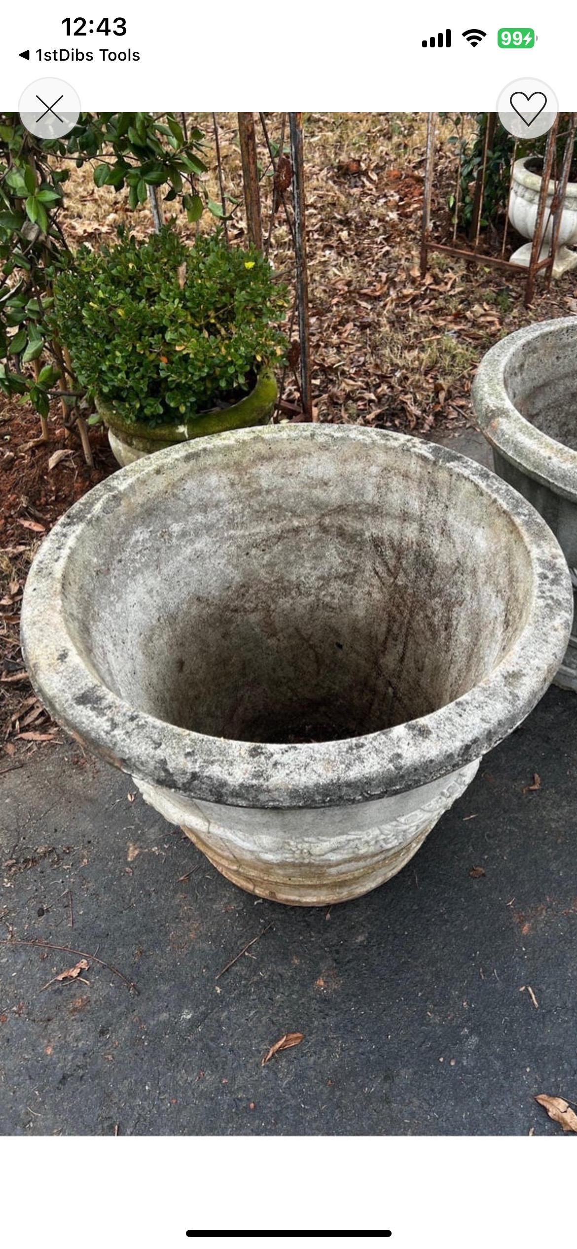 *Only one left. 
Large natural stone garden planter with swag design.   
Overall great shape with signs of age/patina. 