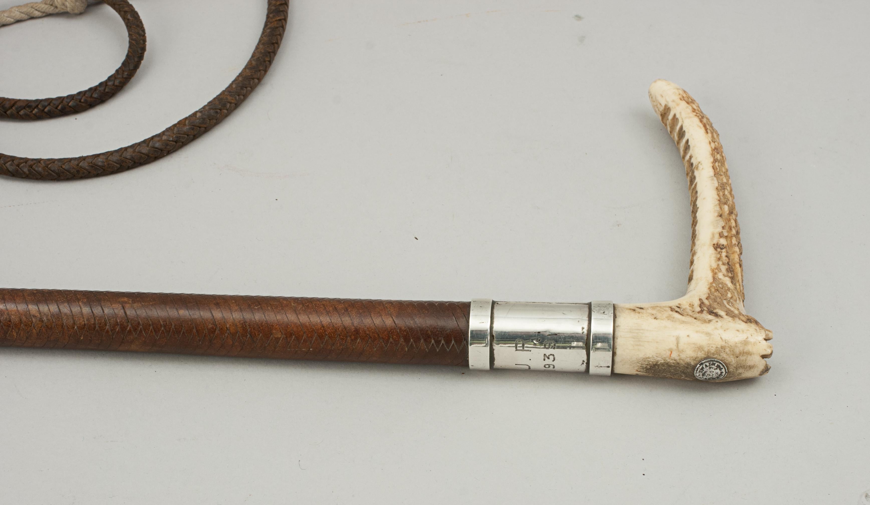 Vieille fouet de chasse Swaine & Adeney, fouet de chasse 4