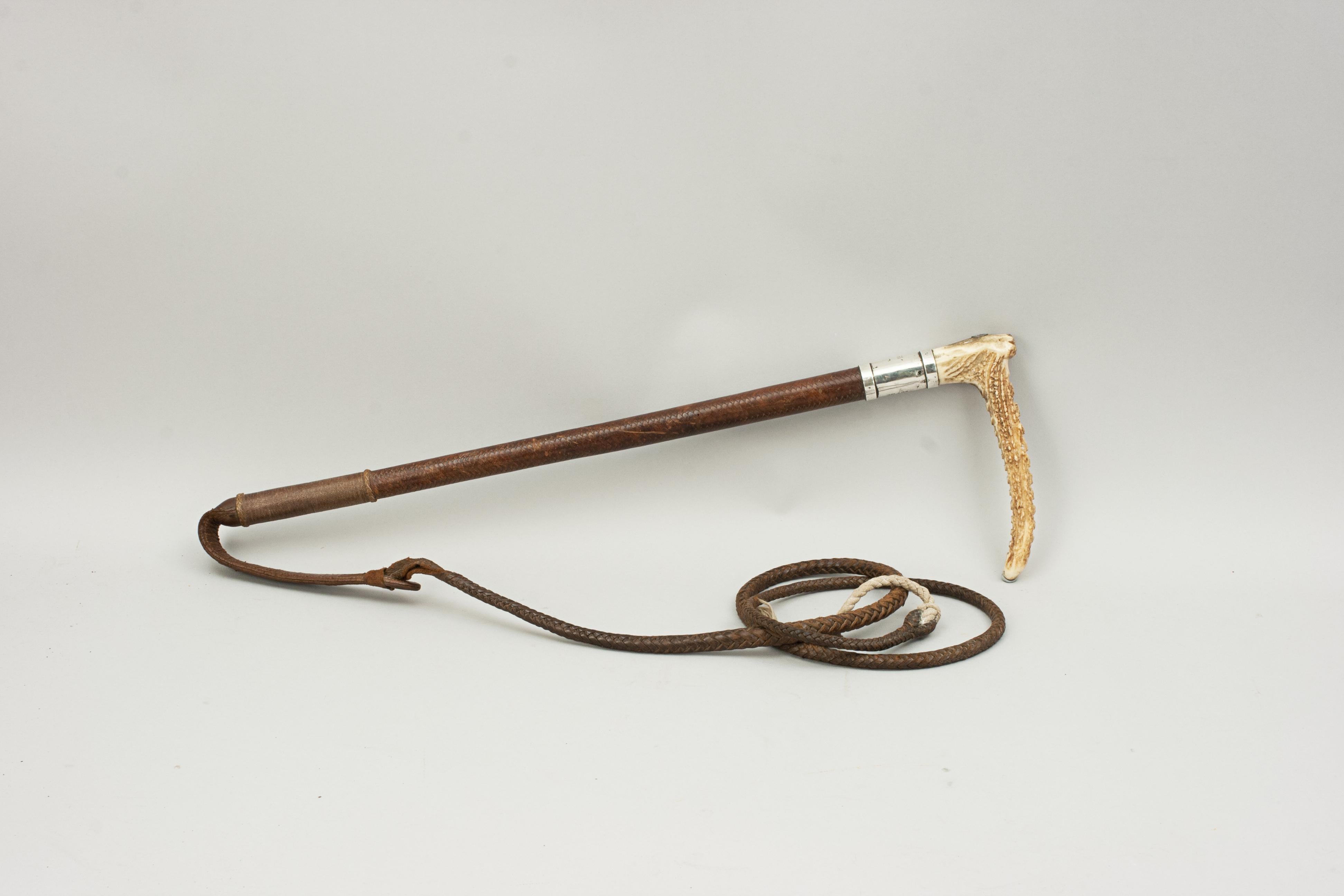 Vieille fouet de chasse Swaine & Adeney, fouet de chasse 6