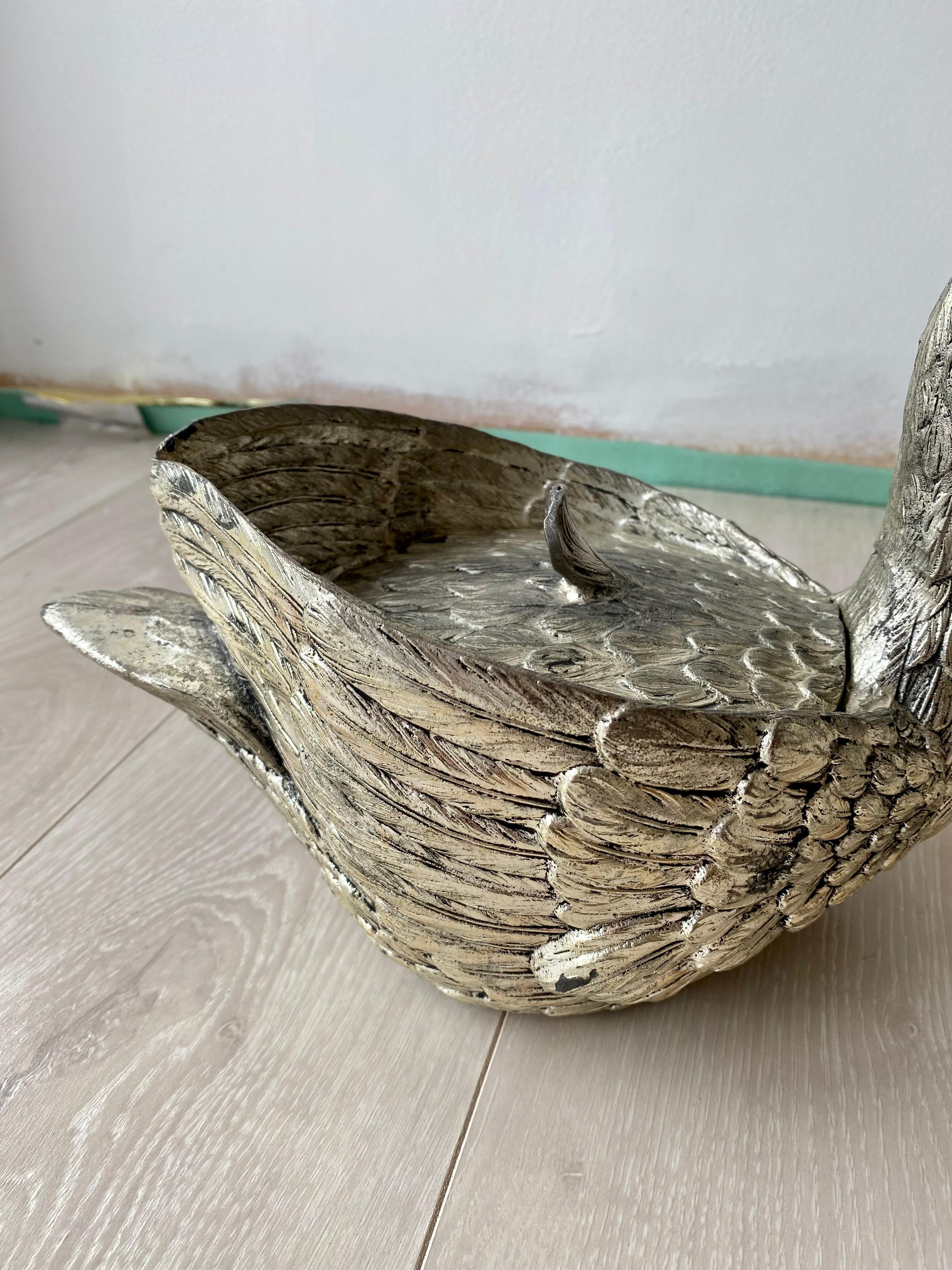 Vintage Swan Ice Bucket by Mauro Manetti For Sale 3