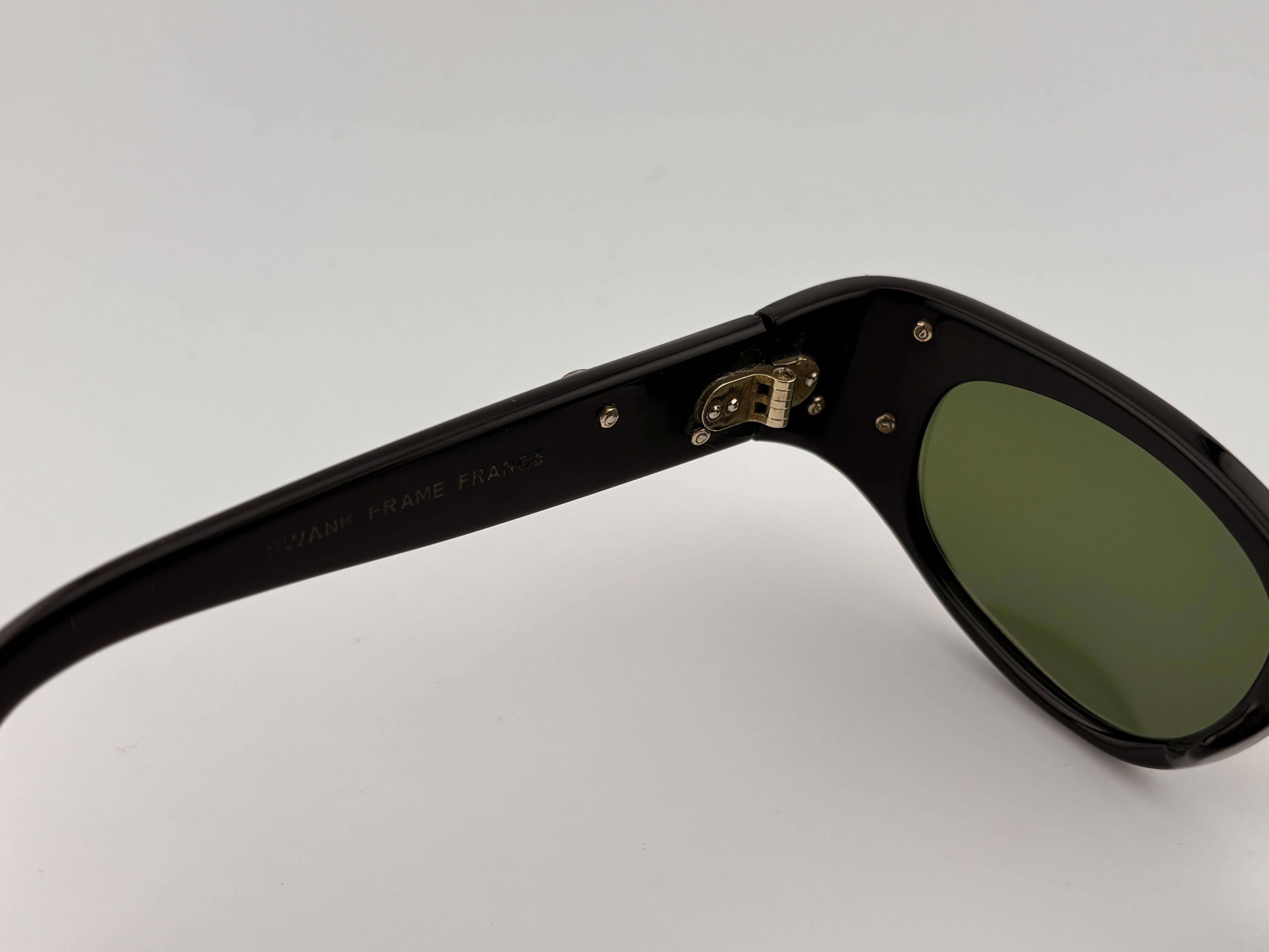 Lunettes de soleil vintage Swank Cat Eye 3820 Midcentury 1960's Made in France Bon état - En vente à Baleares, Baleares