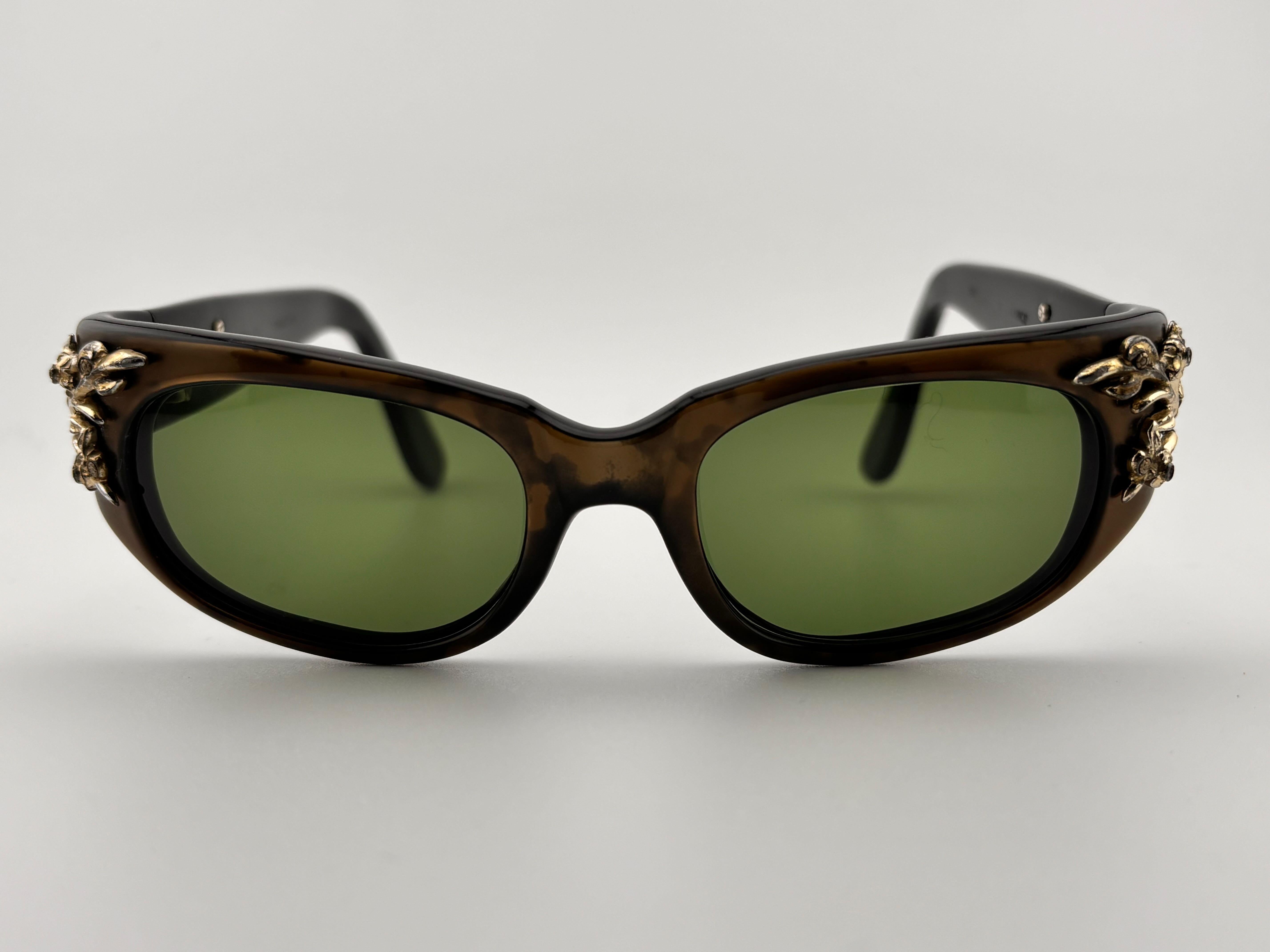 Lunettes de soleil vintage Swank Cat Eye 3820 Midcentury 1960's Made in France en vente 4