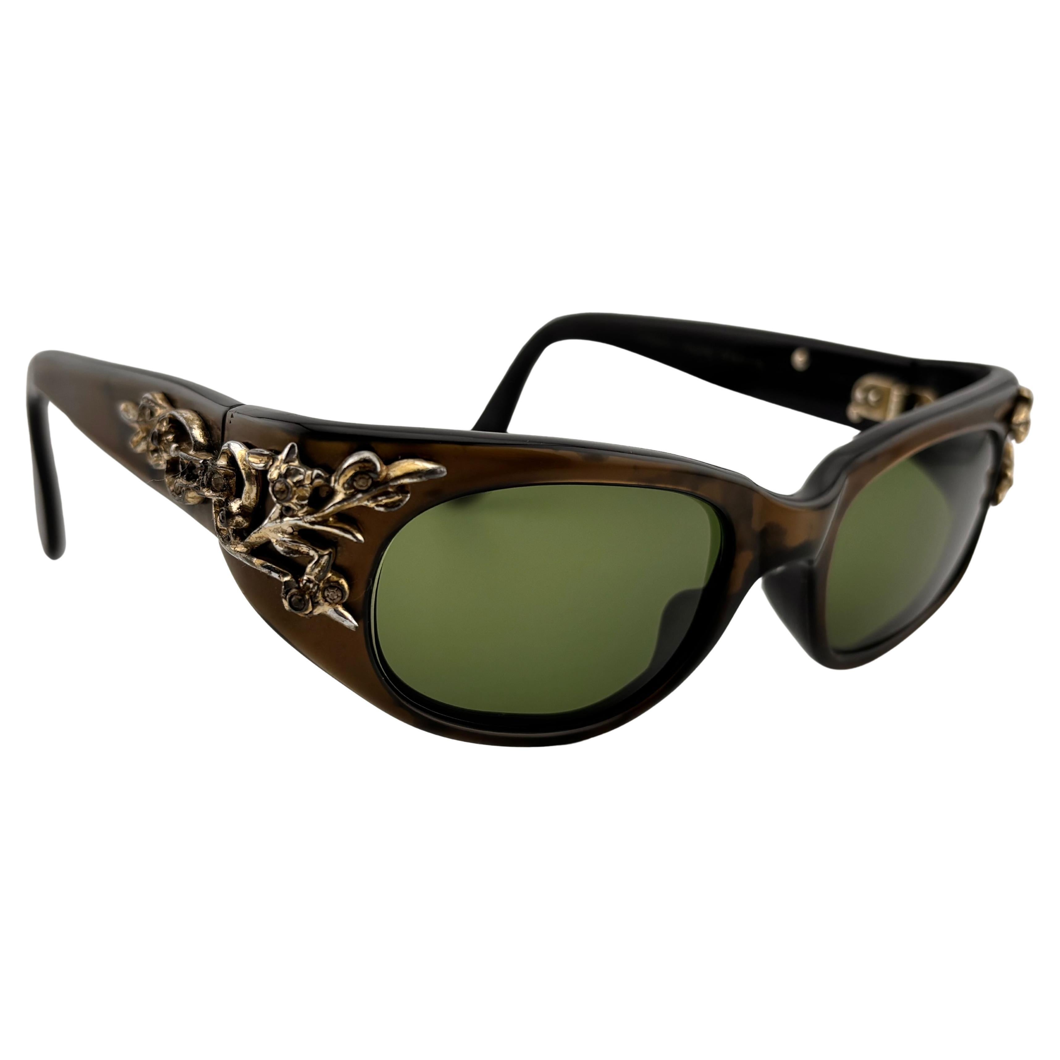 Vintage Swank Cat Eye 3820 Midcentury Sonnenbrille 1960er Jahre hergestellt in Frankreich