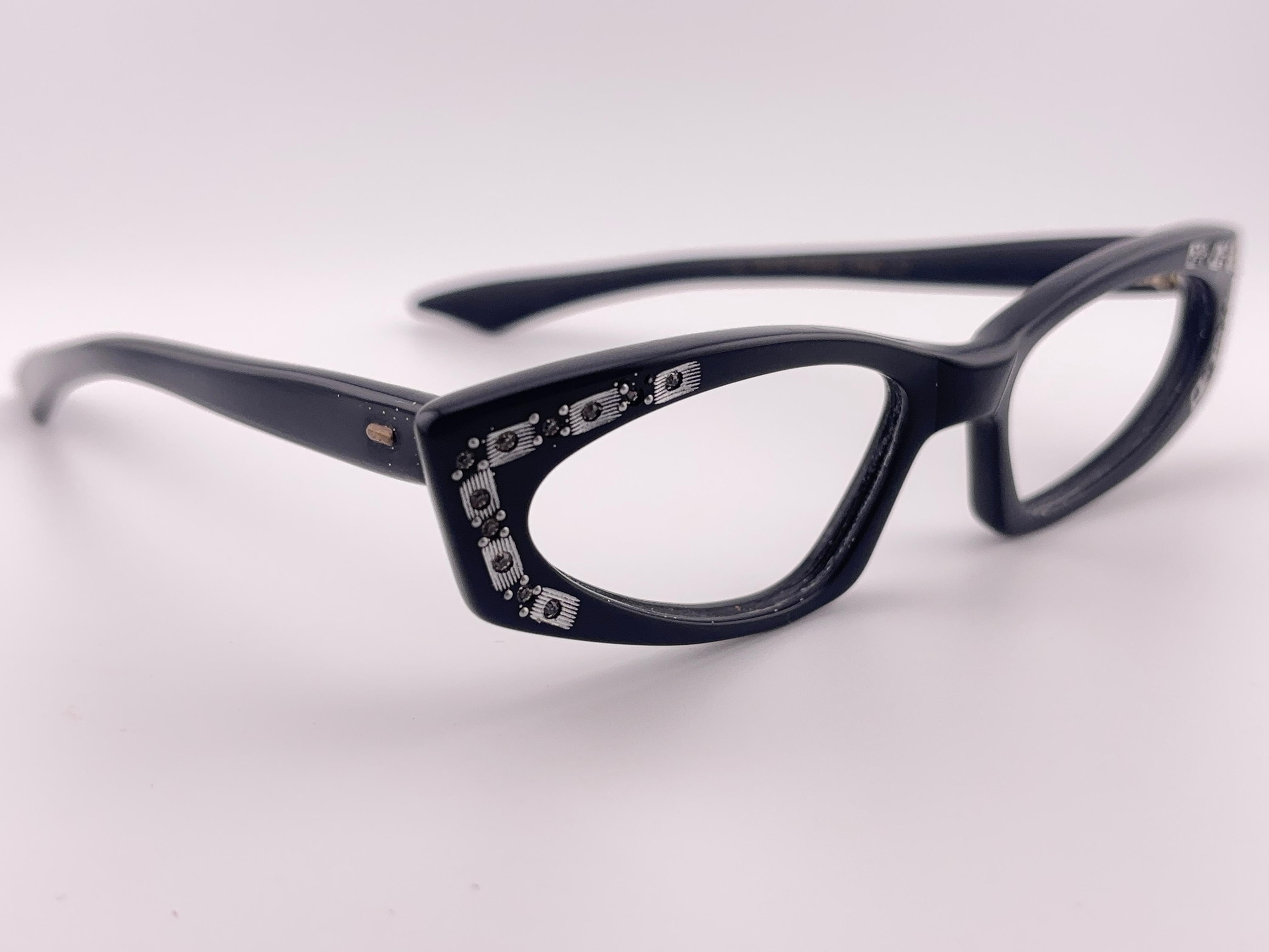 Vintage Swank Cat Eye Sylvette Midcentury Lunettes de soleil 1960's Made in France en vente 2