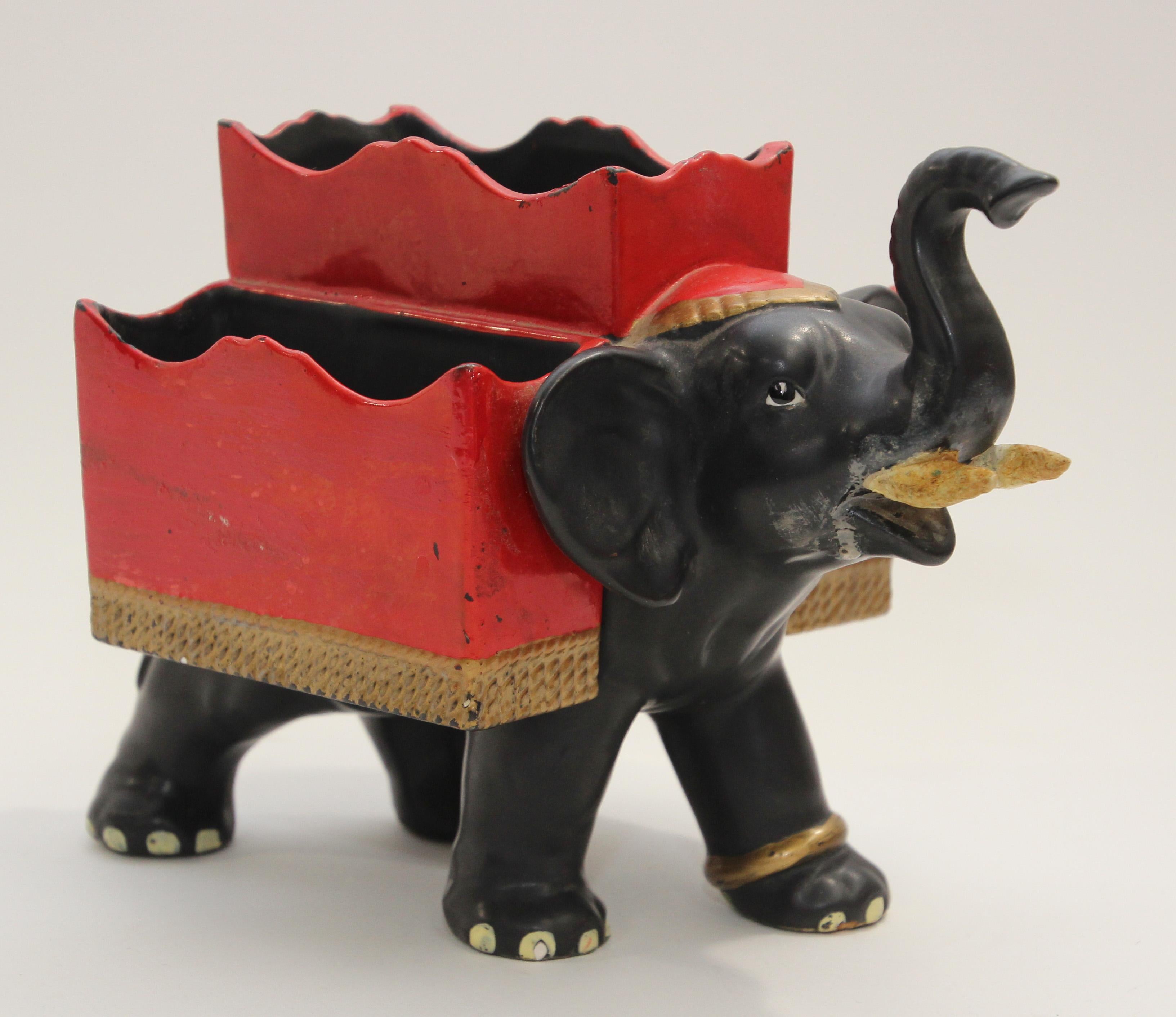 Vintage Swank Japan Desk Caddy Dresser Valet Elephant 2