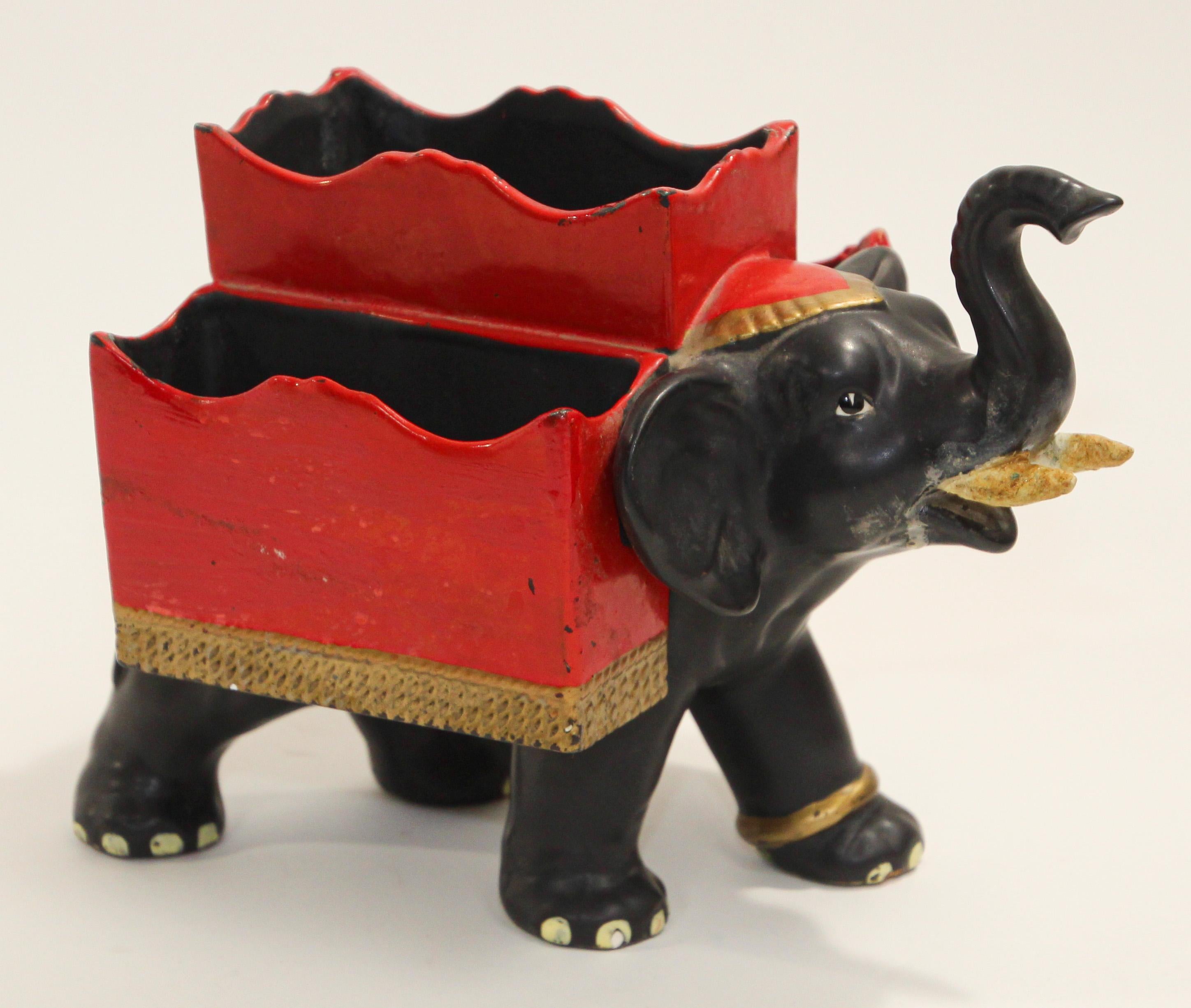 Vintage Swank Japan Desk Caddy Dresser Valet Elephant 8