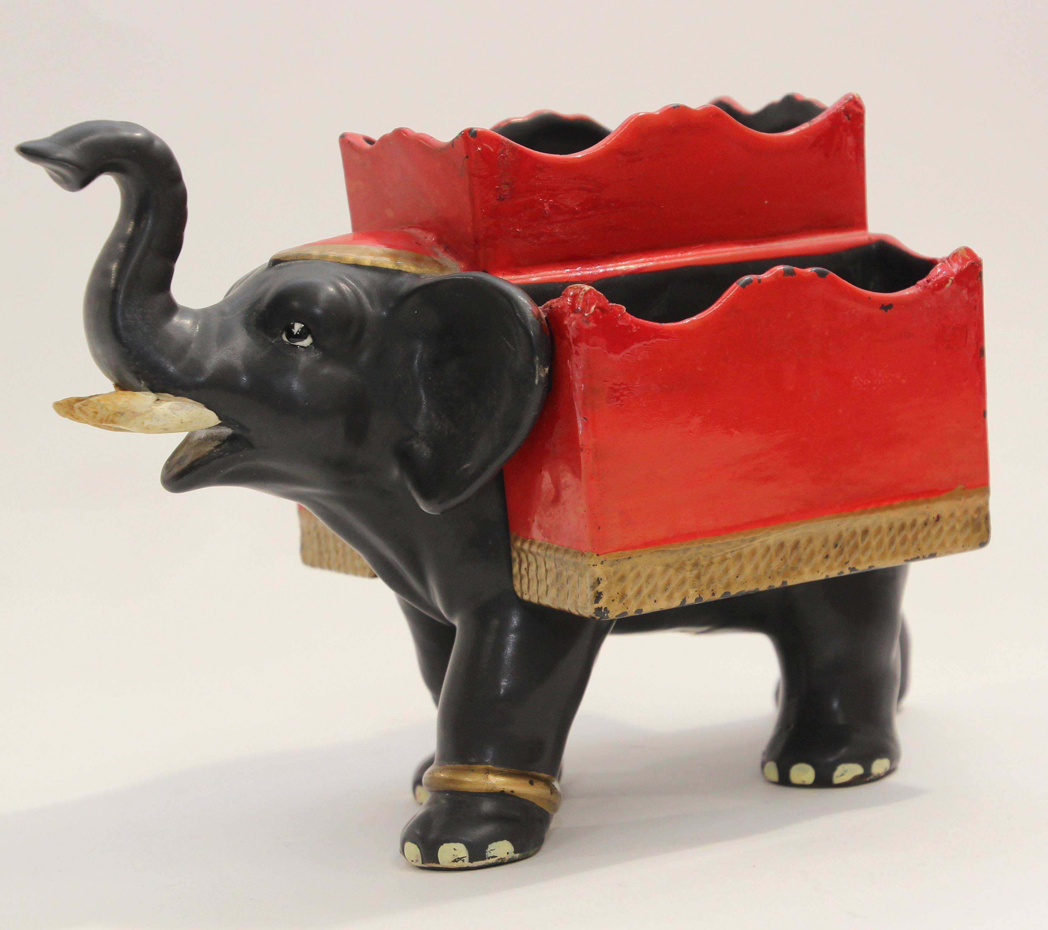 Japanese Vintage Swank Japan Desk Caddy Dresser Valet Elephant