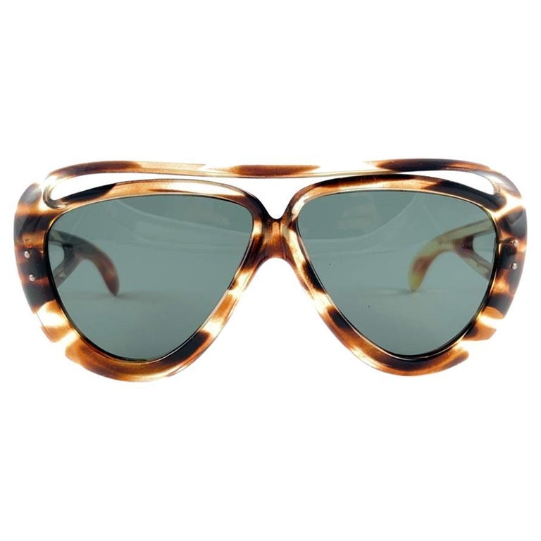 Lunettes De Soleil Femme - Design Marbré Brun - Neuf (Sans Étiquette) - PROMO