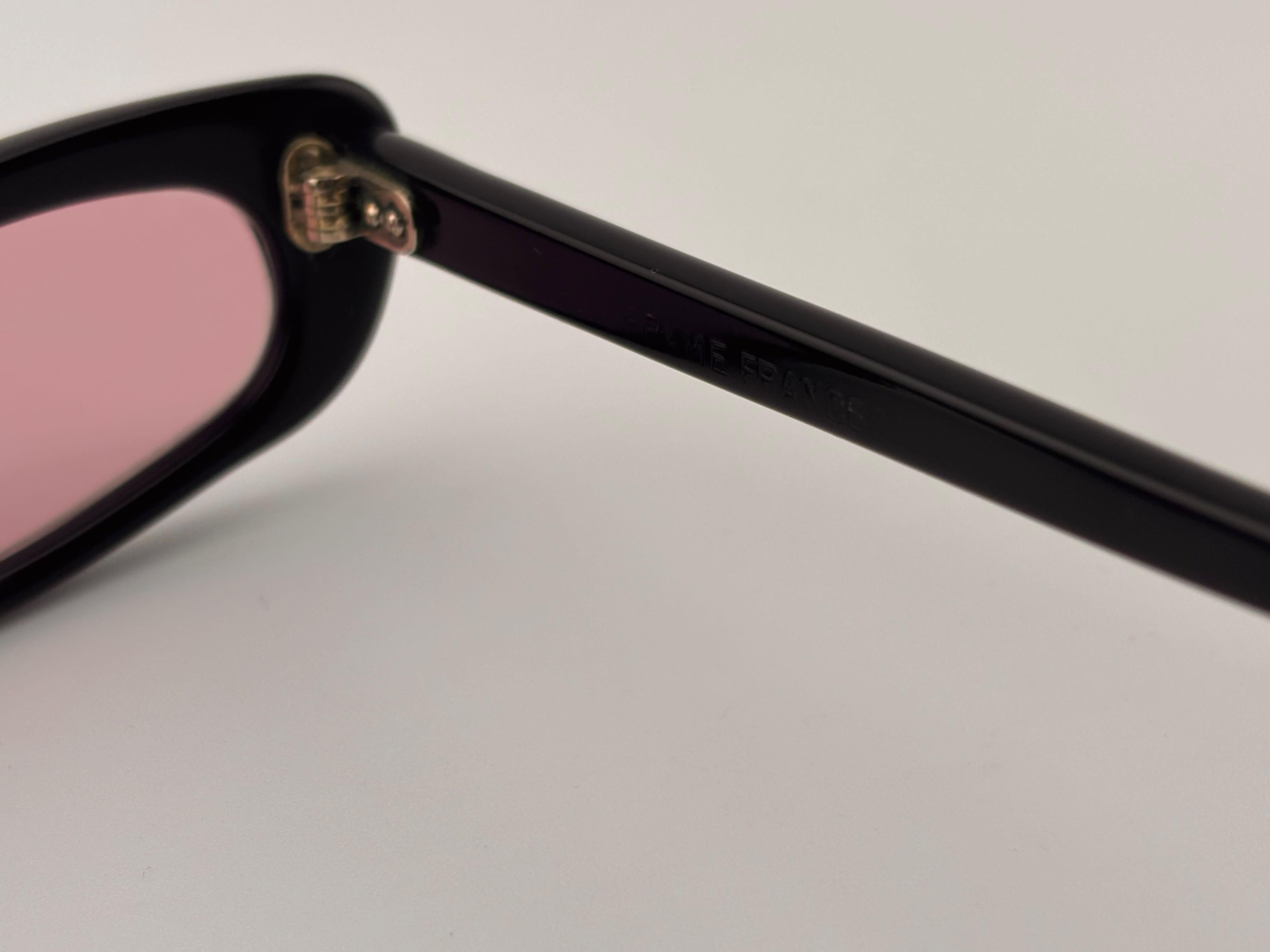 Lunettes de soleil vintage Swank Sleek Small Midcentury 1960's Made In France en vente 1