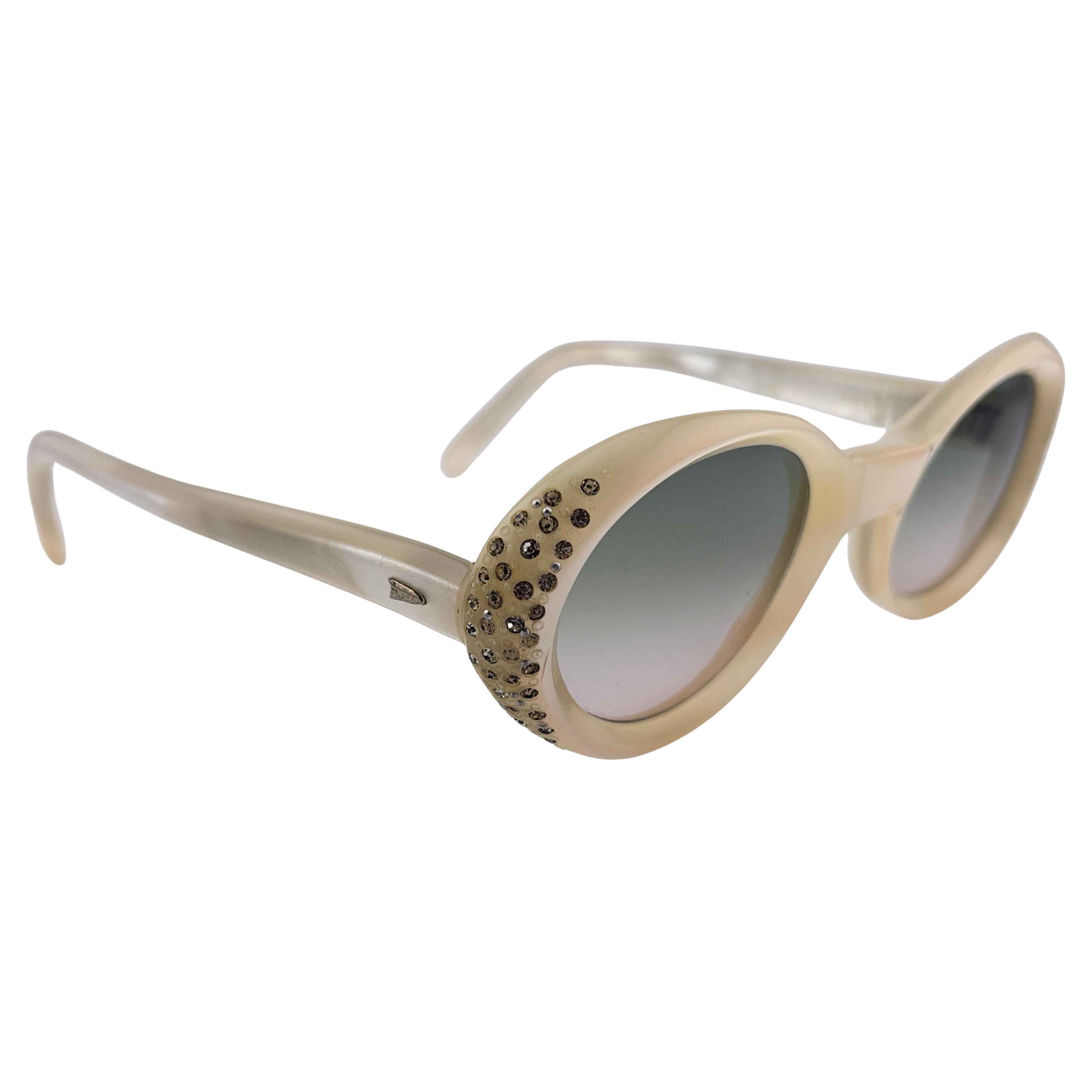 Lunettes de soleil vintage Swank Success Rhinestones Midcentury 1960's Made In France