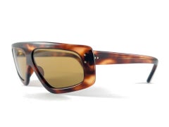 Vintage Swank Tortoise Oversized Translucent 70'S Sunglasses Made In France