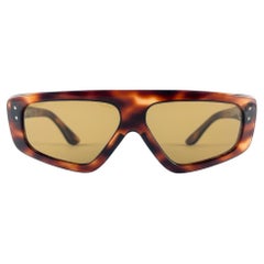 Retro Swank Tortoise Oversized Translucent 70'S Sunglasses Made In France