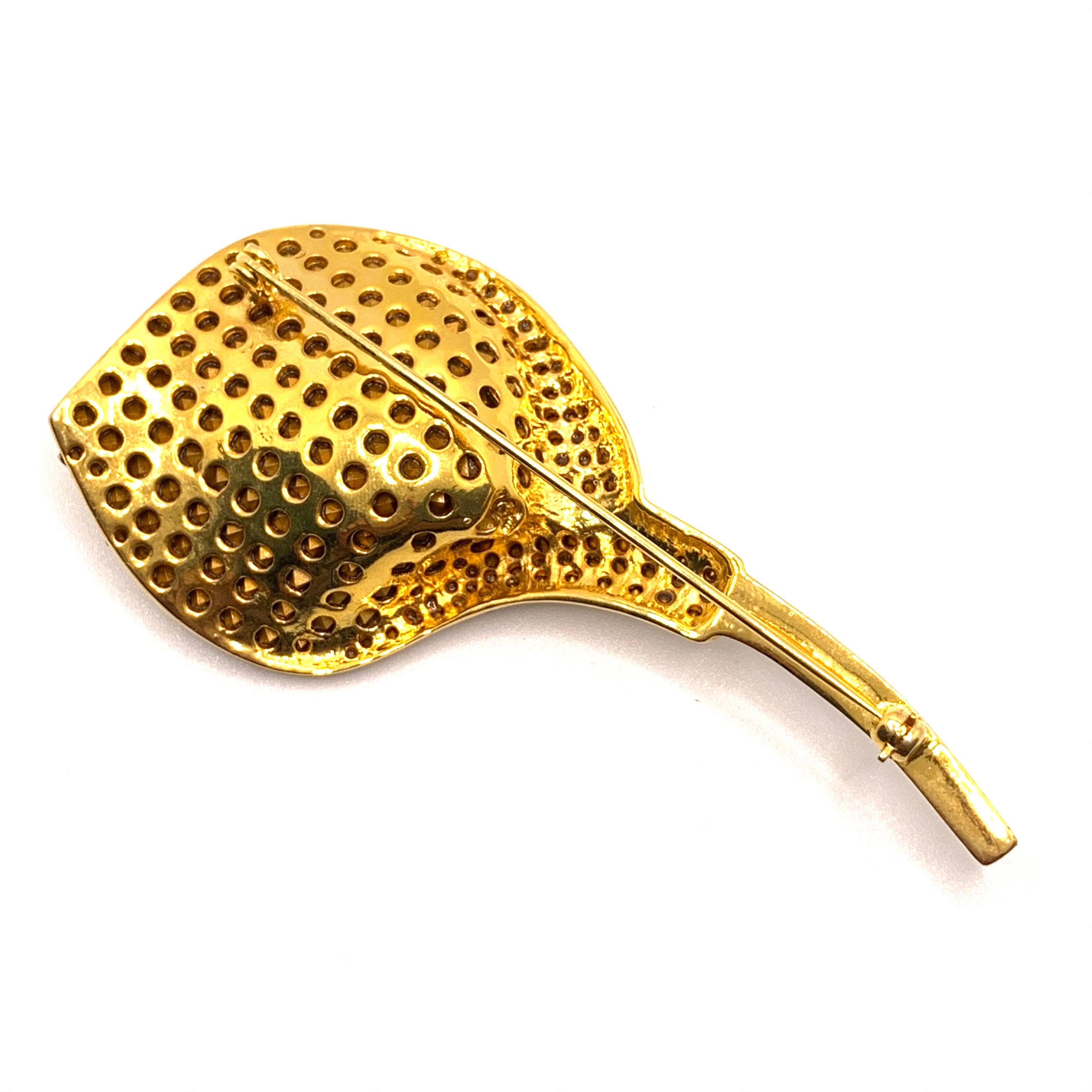 Contemporary Vintage Swarovski Crystal Calla Lily Brooch