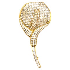 Broche Vintage Swarovski Crystal Calla Lily