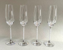 Flauti per brindisi in cristallo Swarovski vintage di Steven Weinberg, set 4