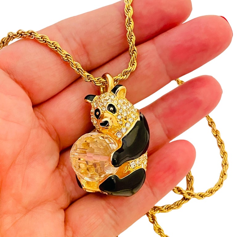 Swarovski panda pendant best sale