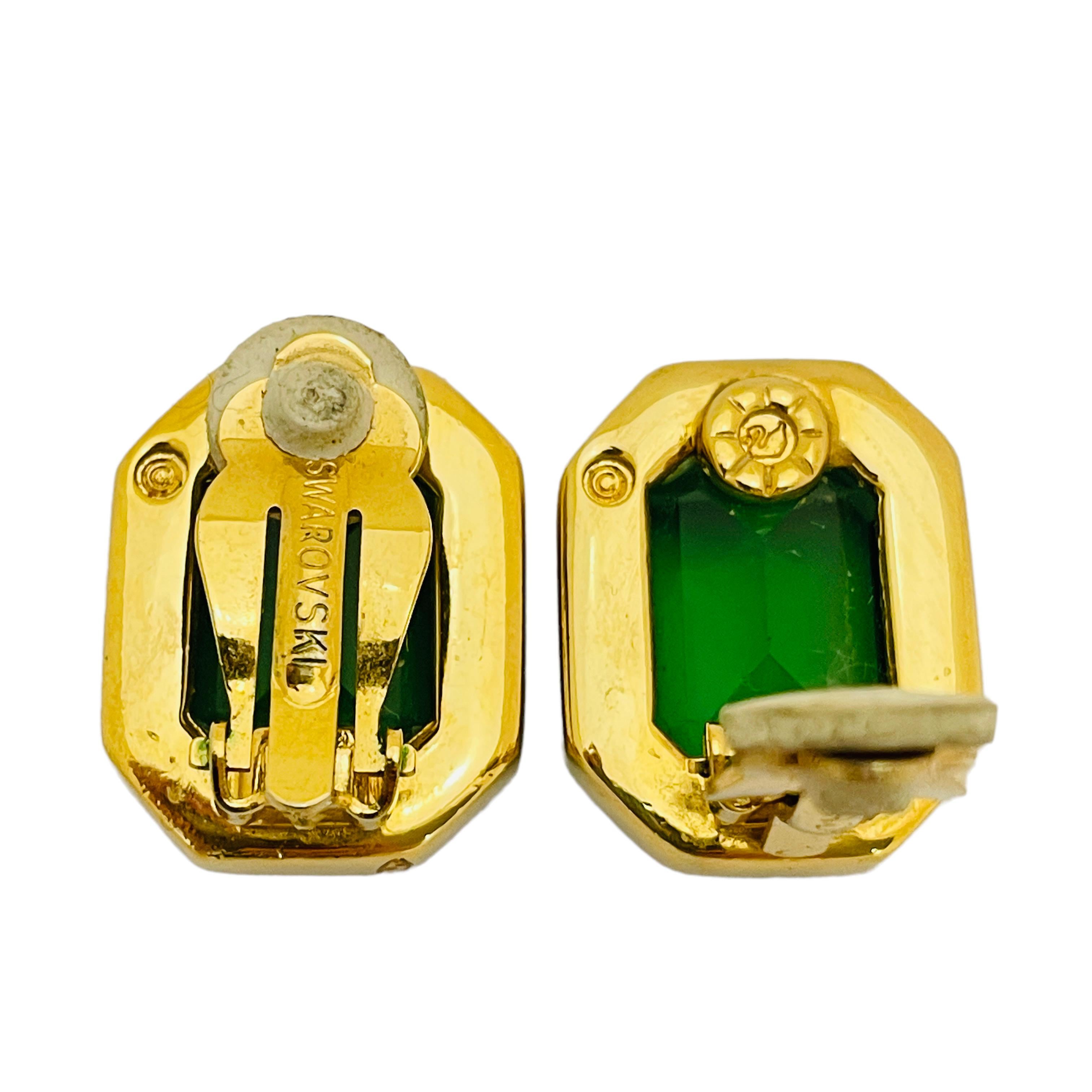 vintage swarovski clip on earrings