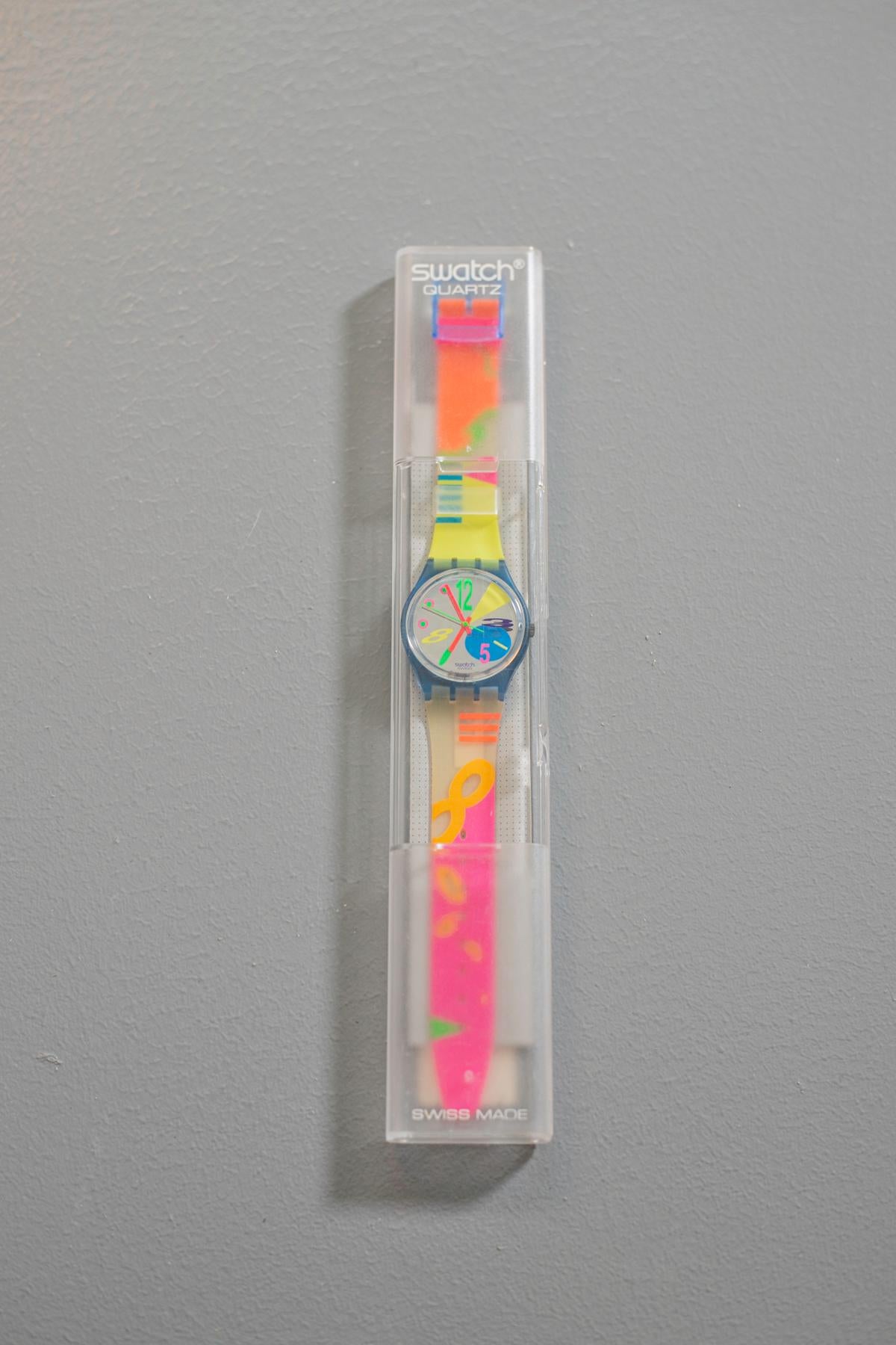 Vintage Swatch Crazy Eight GN125 Jahr 1998 Original Box im Zustand „Gut“ im Angebot in Milano, IT