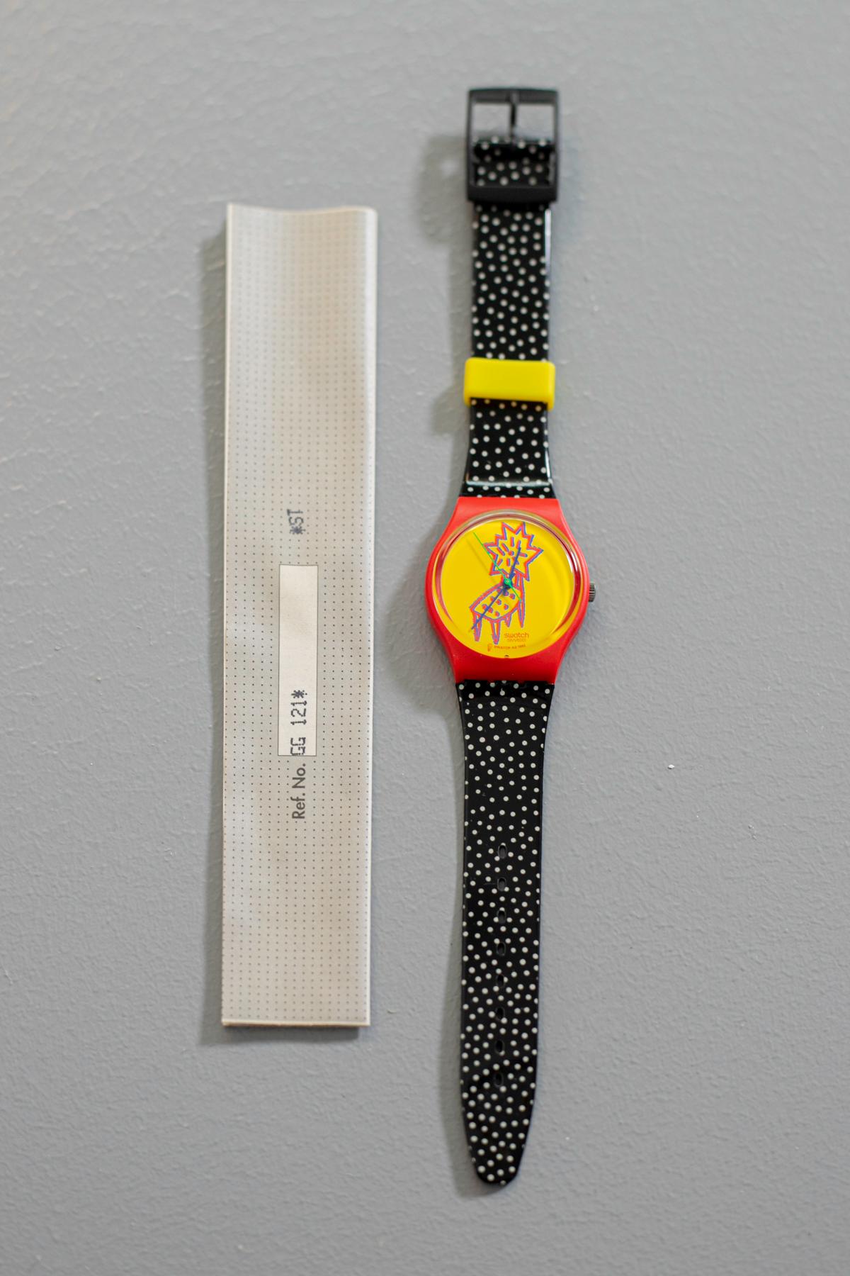 Vintage Swatch Dotsessel GR115 Jahr 1993 Originalverpackung (Zeitgenössisch) im Angebot
