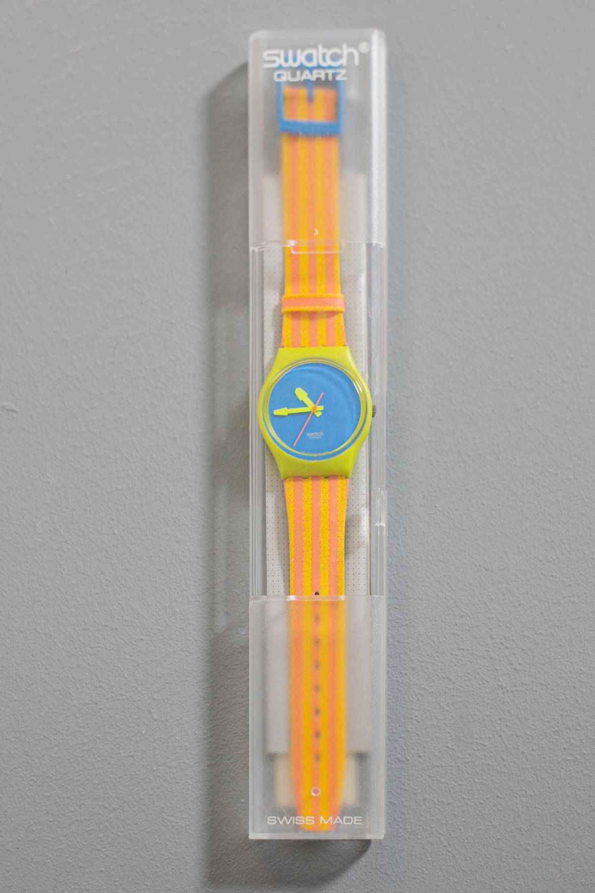 Vintage Swatch GJ109 Chaise Longue Jahr 1993 Originalverpackung (Zeitgenössisch) im Angebot