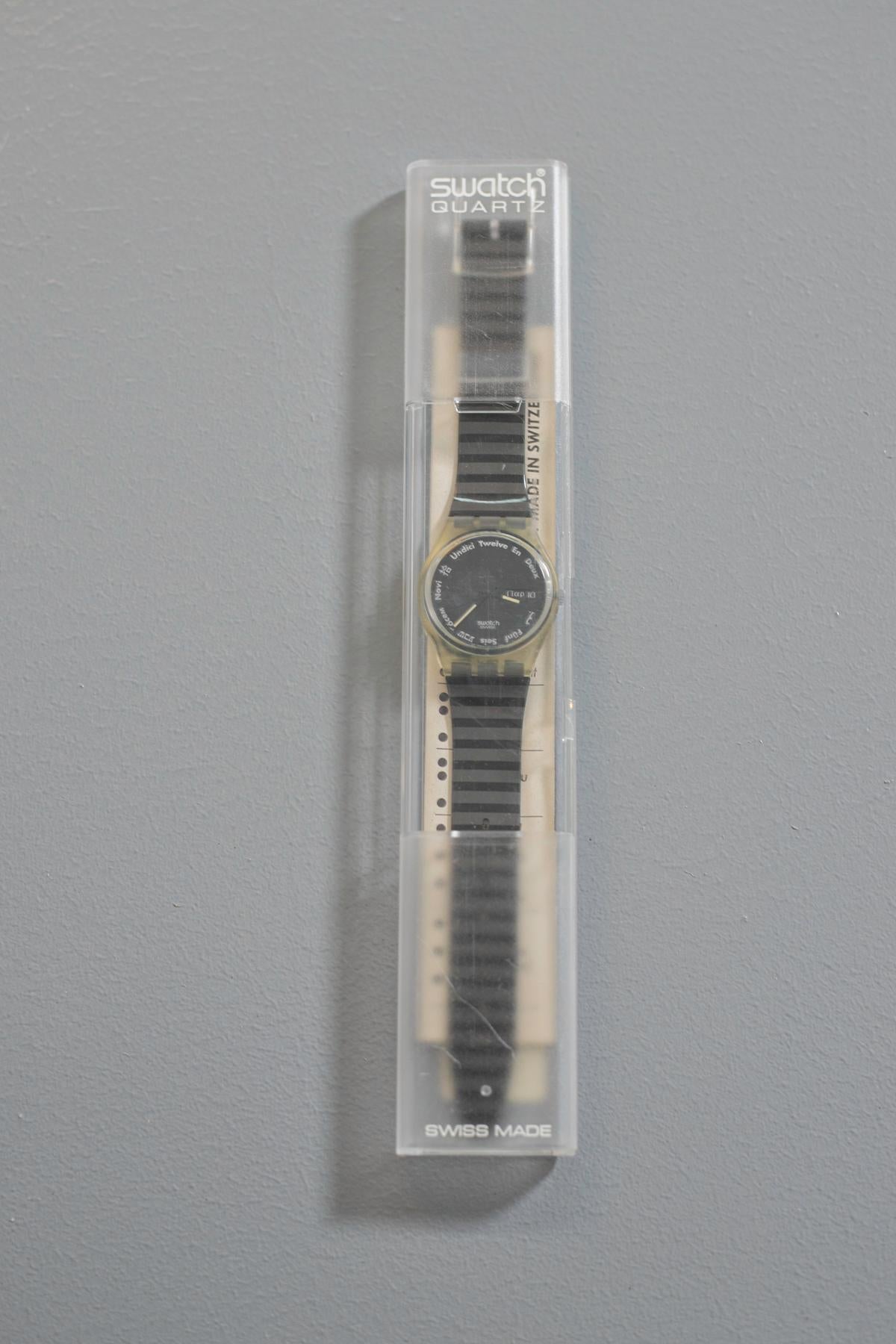 Vintage Swatch GK703 Gutenberg Jahr 1992 Originalverpackung im Zustand „Gut“ im Angebot in Milano, IT