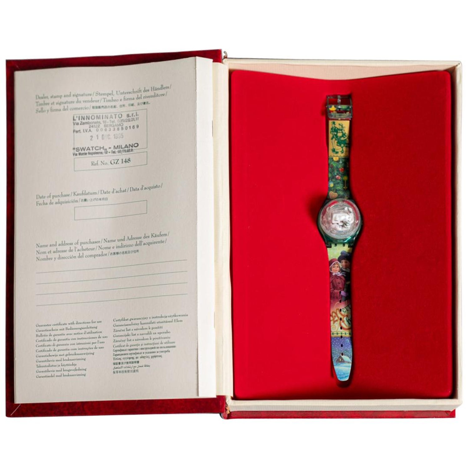 Vintage Swatch The Poet GP107 Year 1993 Original Box For Sale at 1stDibs