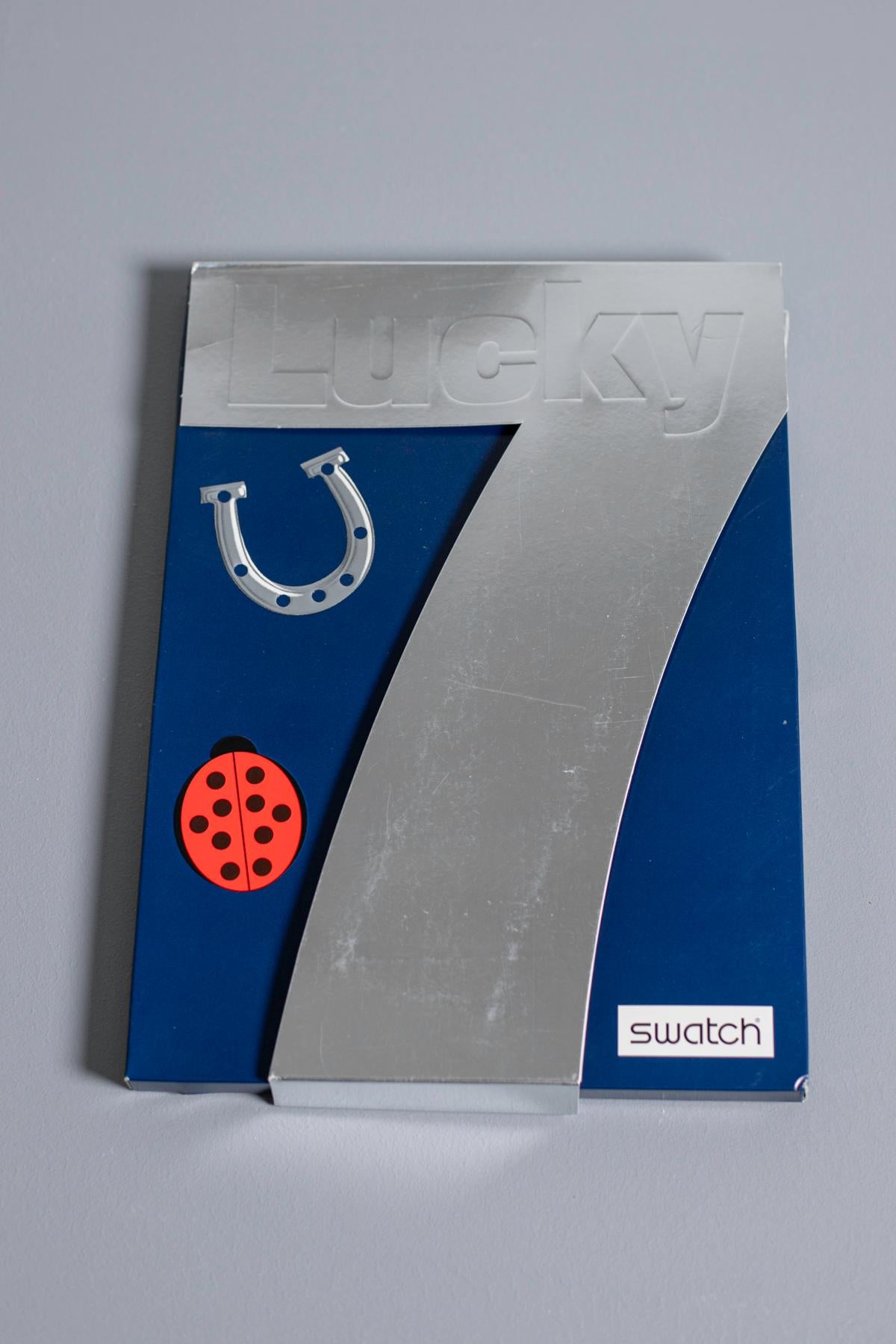 Vintage Swatch SKZ116 Lucky 7 Year 1998 Original Box Bon état - En vente à Milano, IT