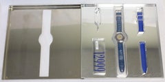 Vintage-Swatch Tresor Magique Platin-Uhr mit Präsentationsgehäuse