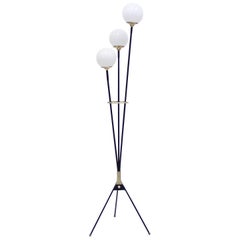 Vintage Swedish 3-Light Floor Lamp on a Tripod Base, 1950s