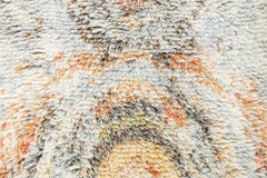 Vintage-Teppich im schwedischen Stil, abstrakt, beige, Rya-Florteppich von Terttu Tomero