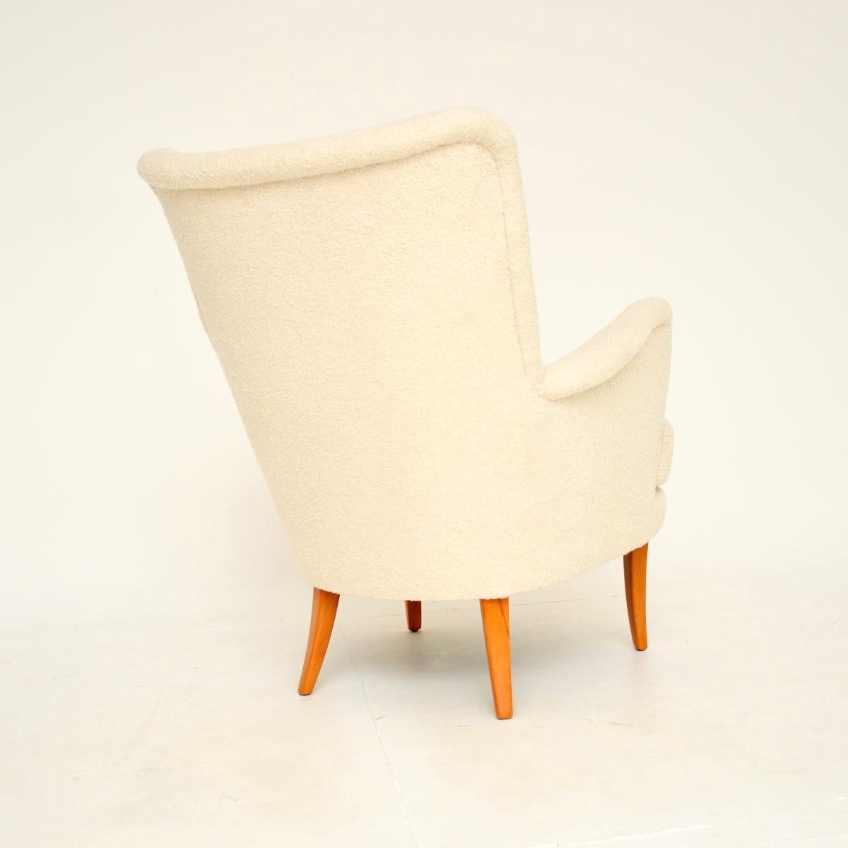 Milieu du XXe siècle Fauteuil suédois vintage par Carl Malmsten en vente